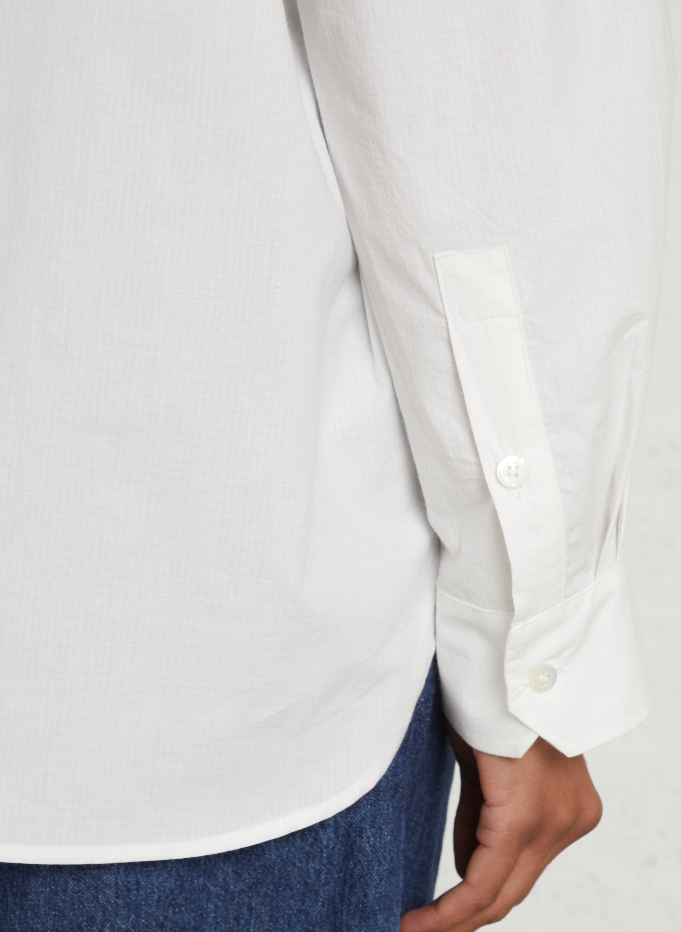 Organic cotton shirt with classic collar MASSCOB White
