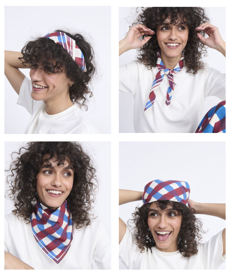 Gingham Garden Bandana EMOI EMOI Multicolored