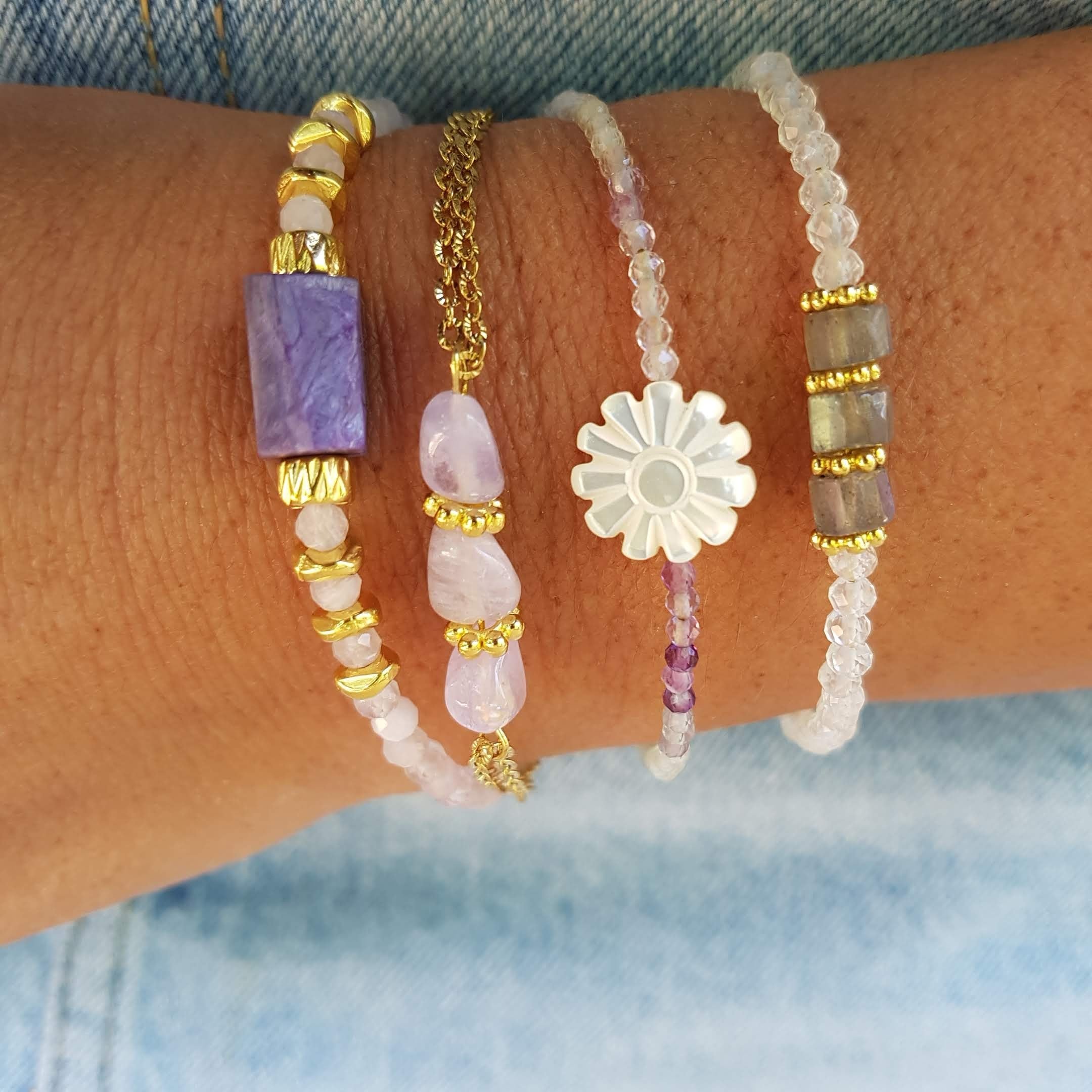 Amethyst bracelet GINANDGER Blue