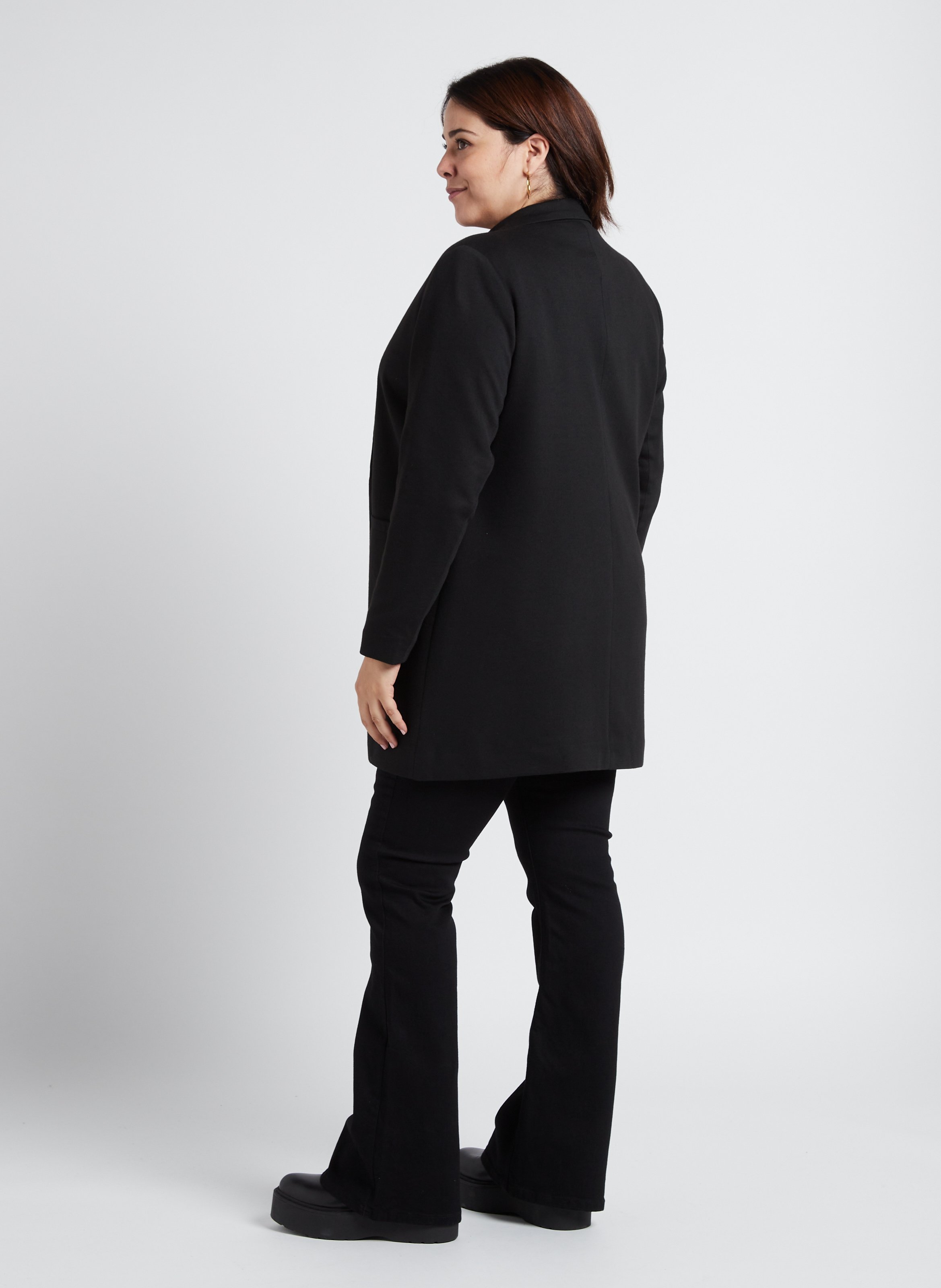 Top col V imprimé EVOKED Noir