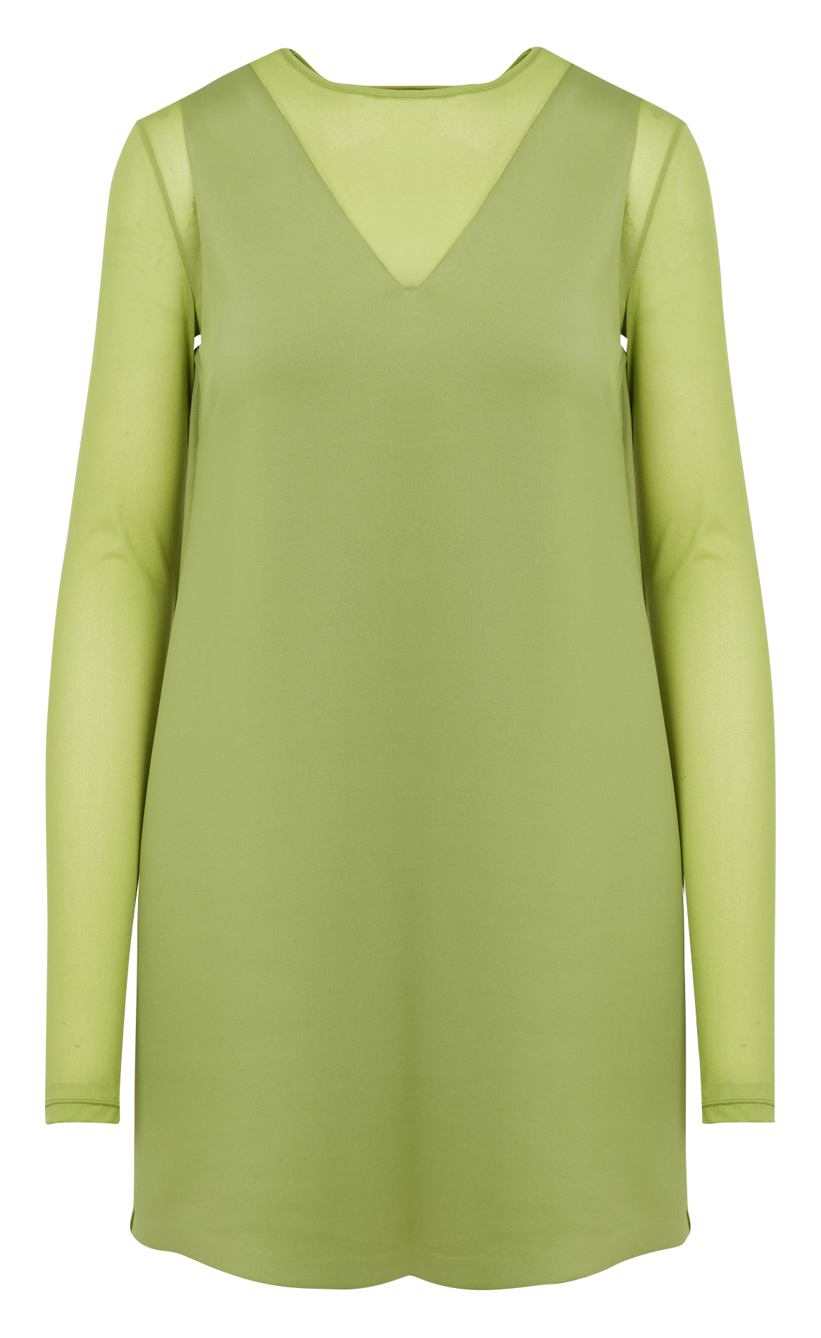 Short T-shirt-style lined V-neck dress MAX MARA LEISURE Green