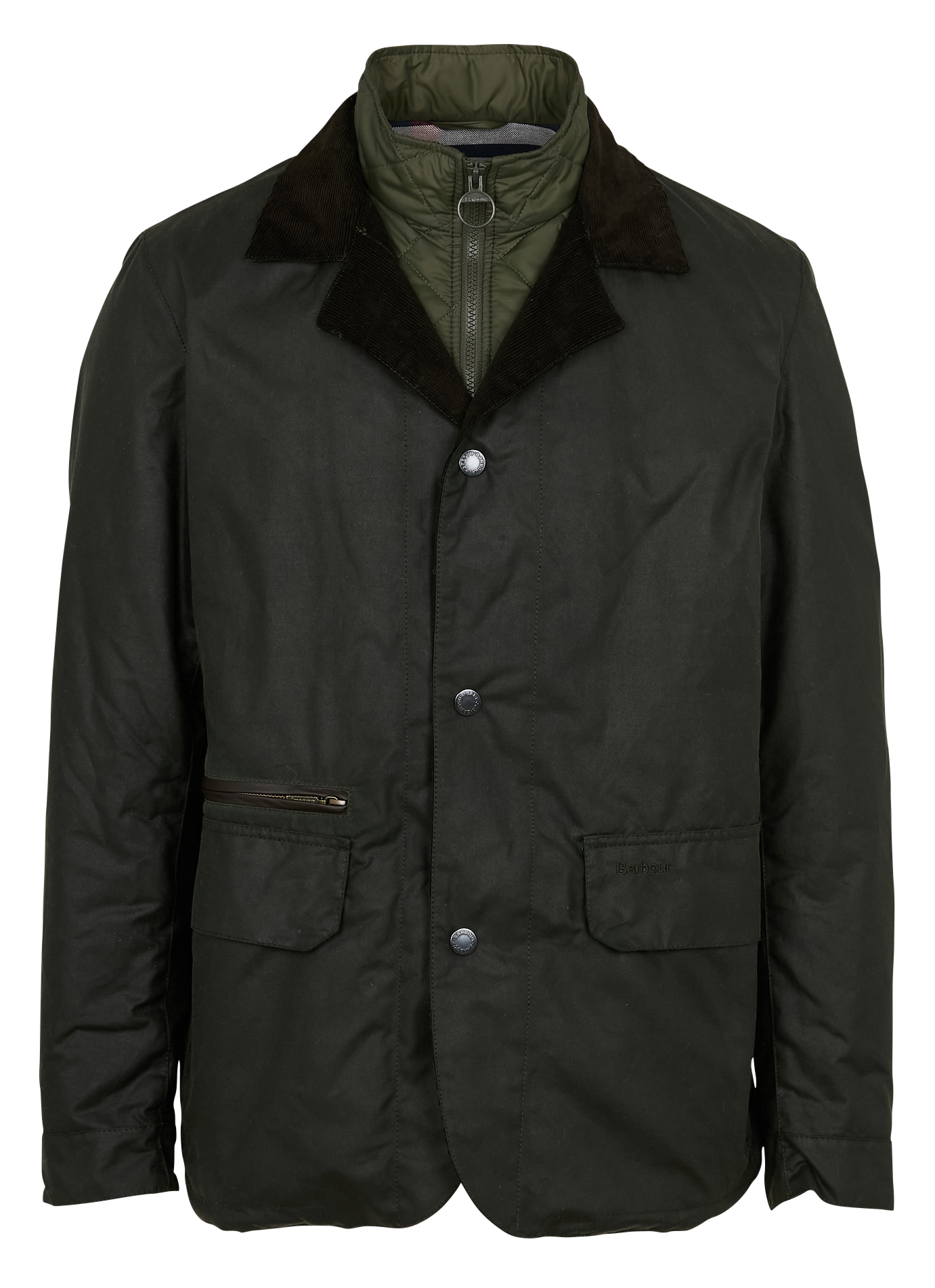 Recht, katoenen jasje BARBOUR Groen