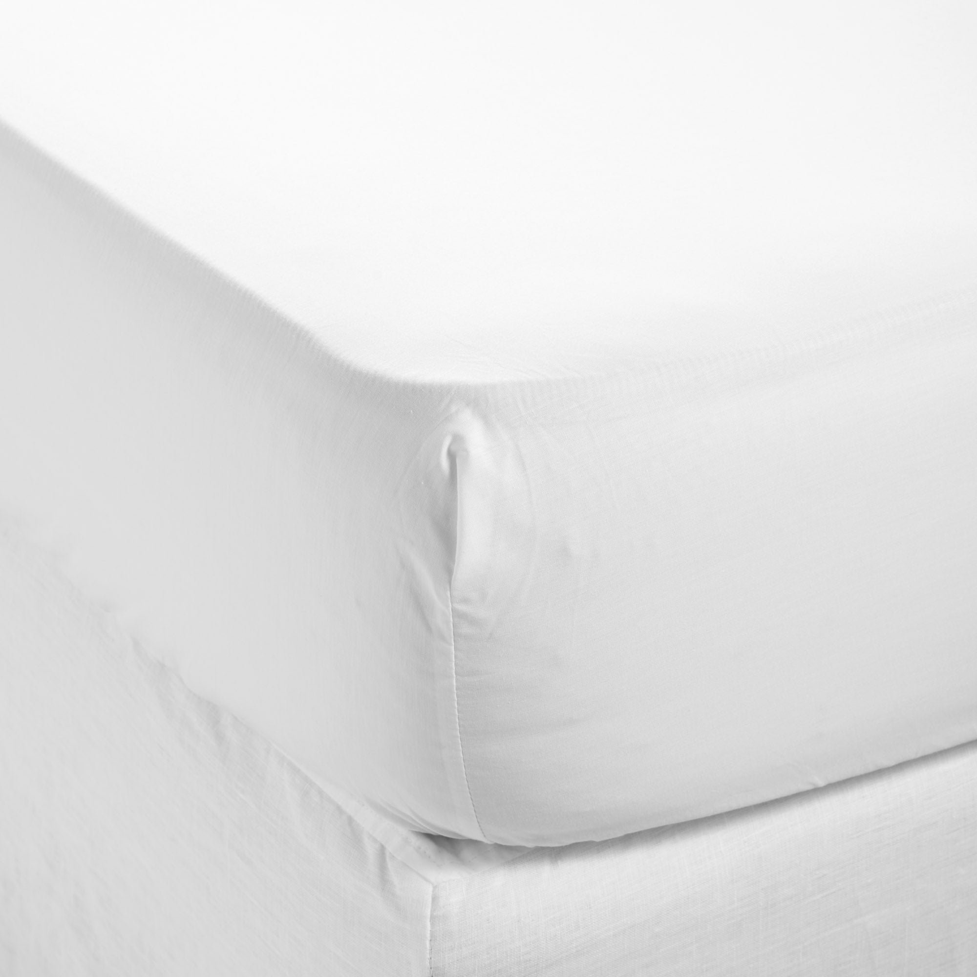 Fitted sheet CELIANE Blanc