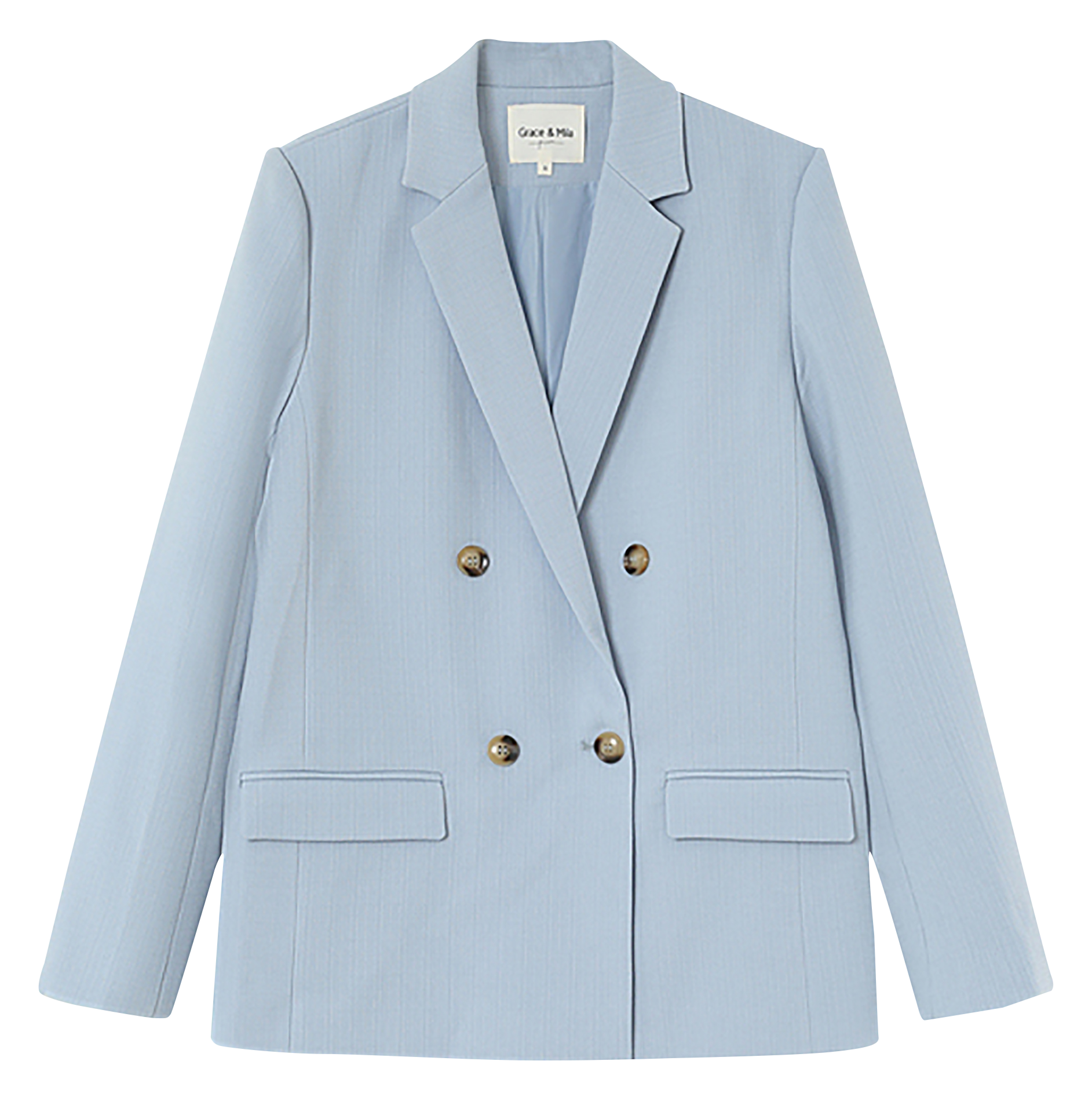 Veste de tailleur double boutonnage Bleu