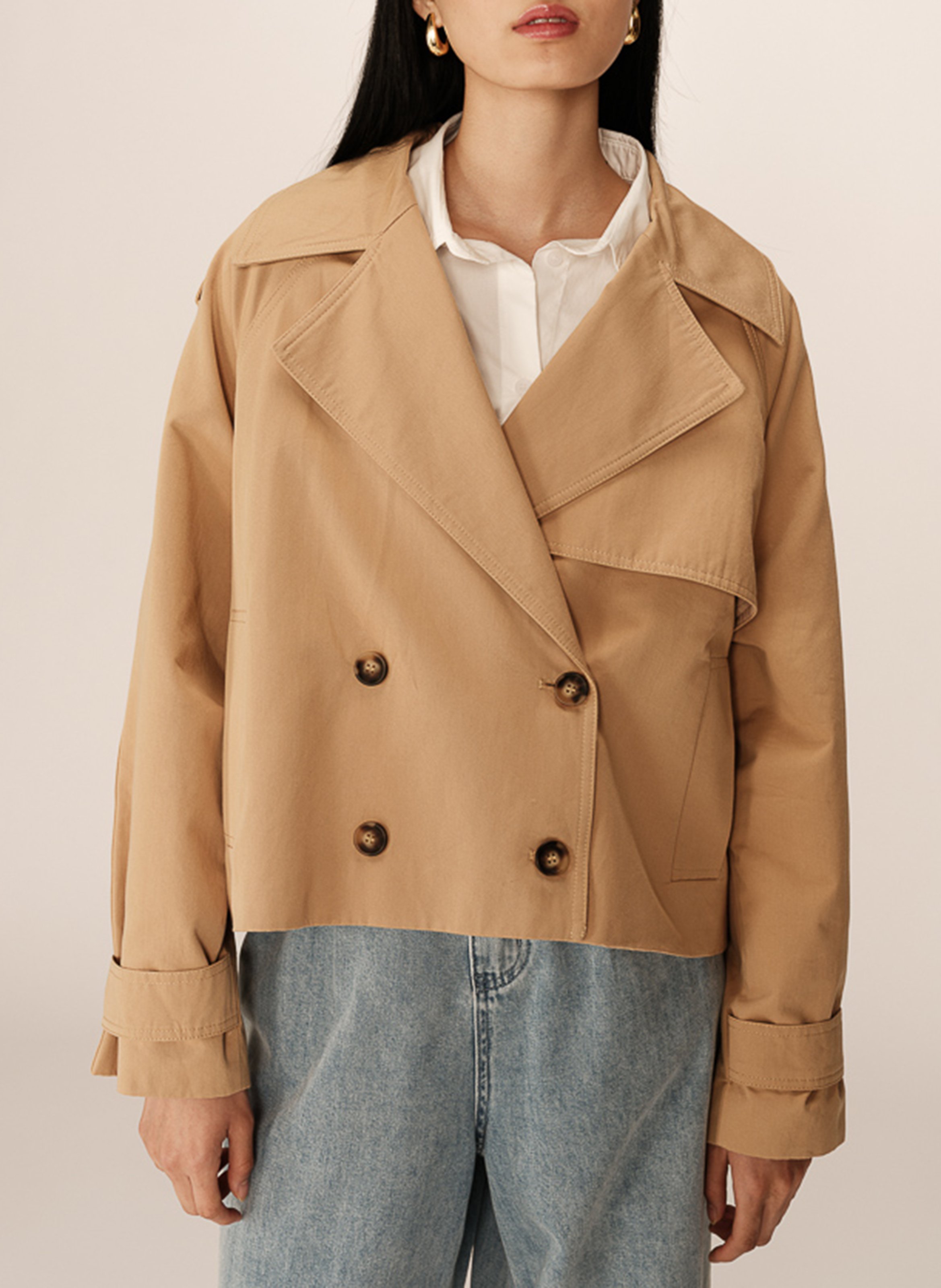 Oversized cotton trench coat GRACE ET MILA