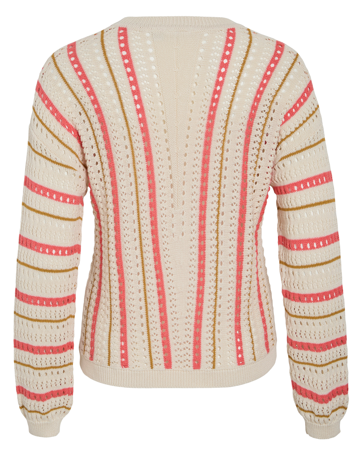 Pull col rond en coton mélangé VILA Beige