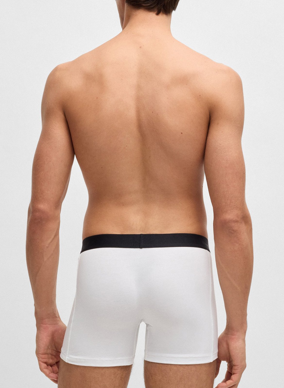 Pack of three cotton trunks BOSS White