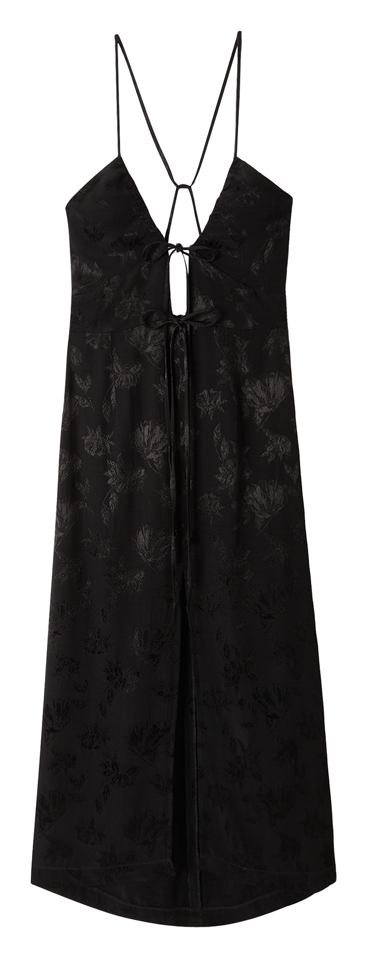 Jurk met laag uitgesneden hals NITAH Zwart