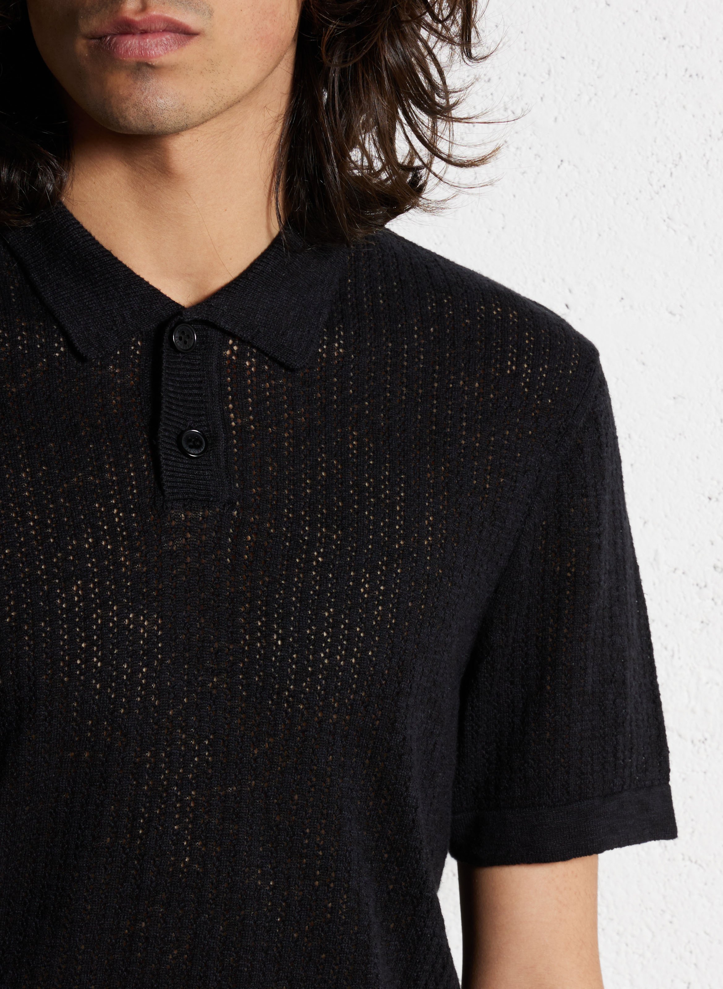 Polo - katoenblend IKKS Zwart