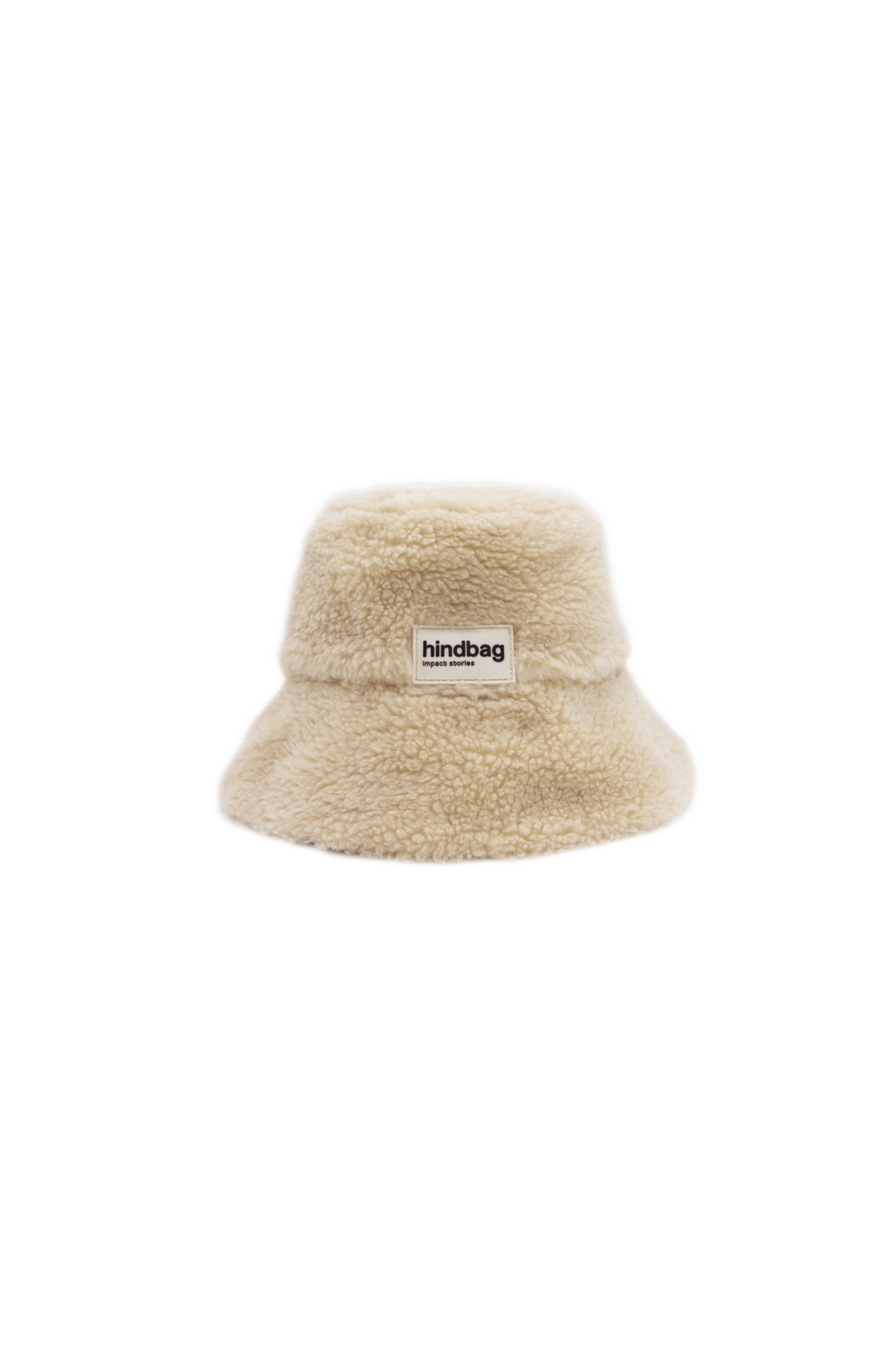 Faux fur bucket hat HINDBAG Beige