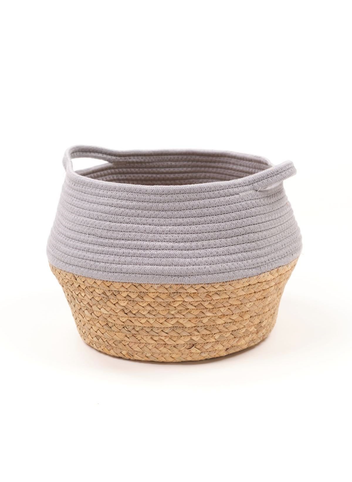 Panier rond en coton FACTORY Gris