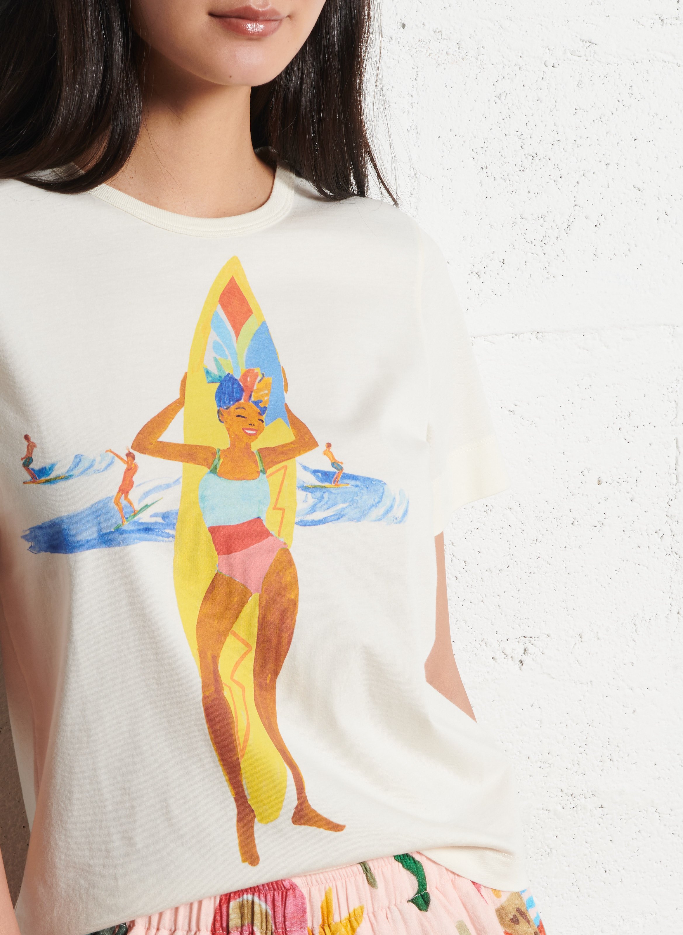 Printed organic cotton T-shirt G.KERO Multicolored