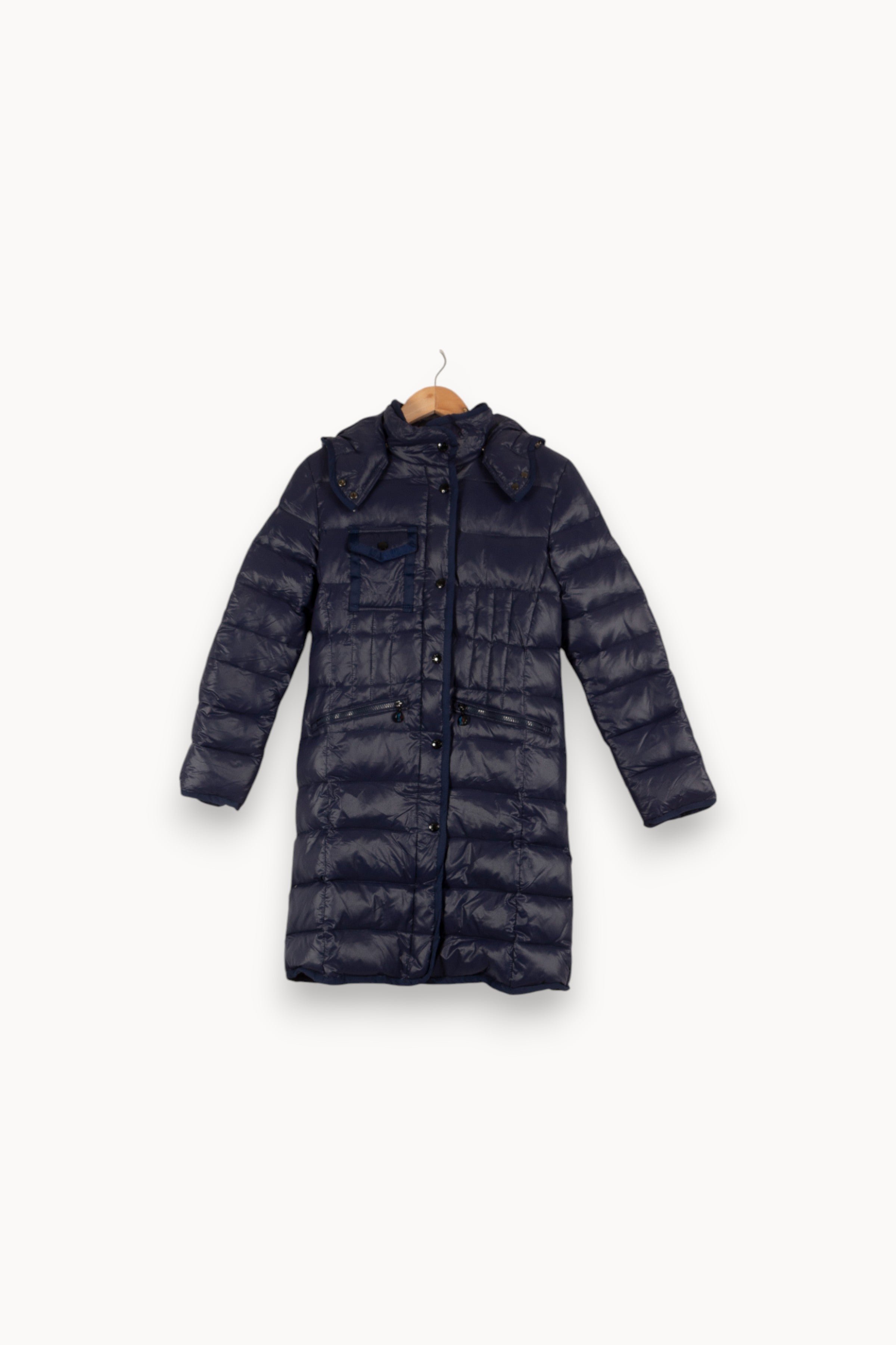 Lightweight quilted padded jacket with high neck MONCLER - Seconde Main Blue