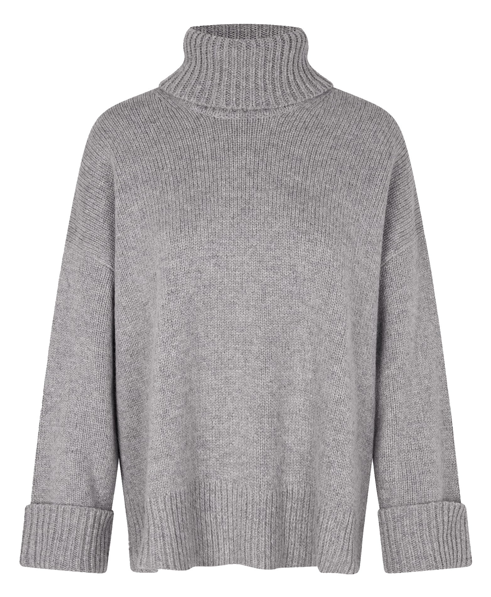 Weiter Rollkragenpullover aus Wollmix SAMSOE SAMSOE Silber