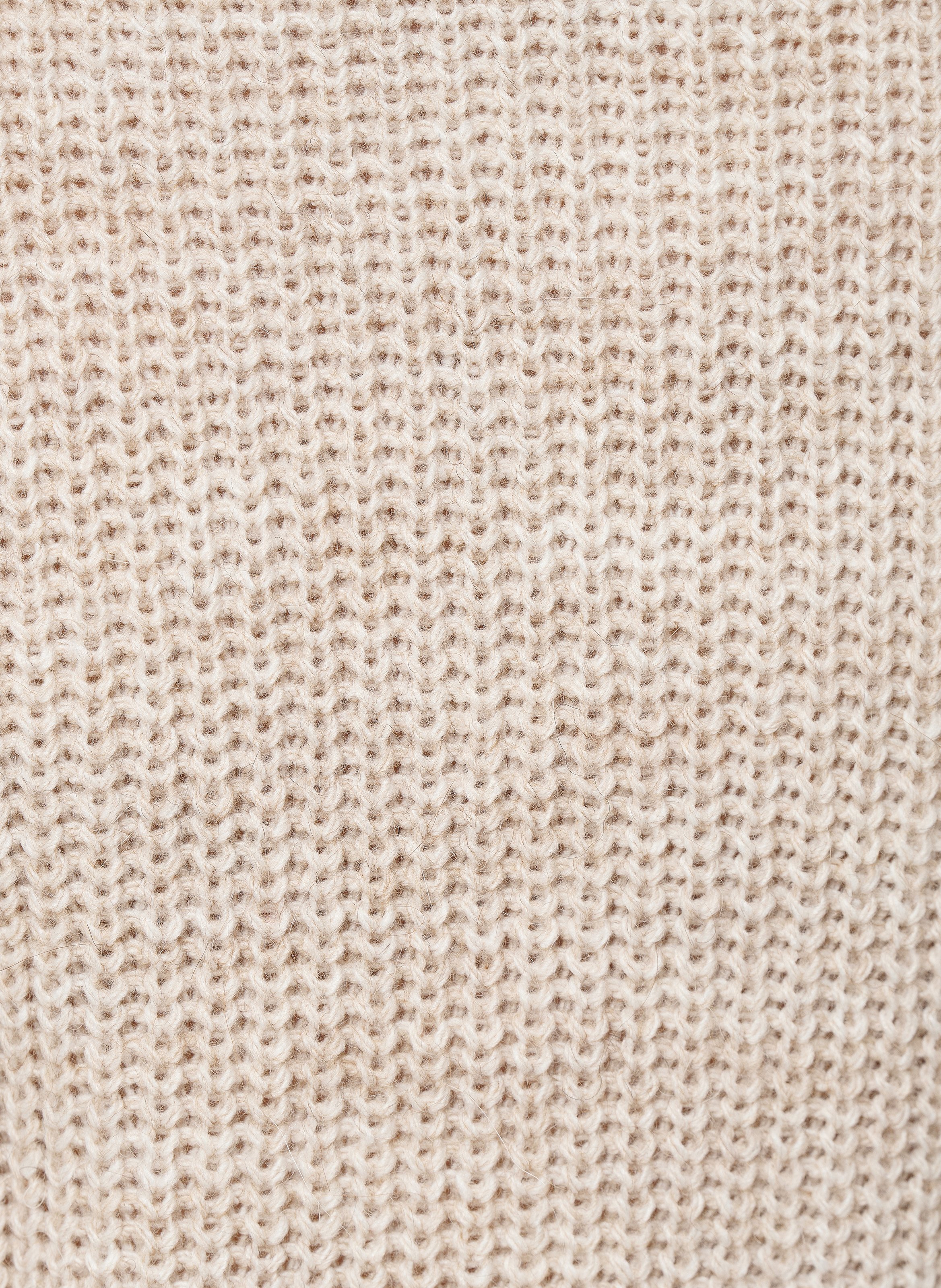 Pull oversize col rond  HUMILITY Beige