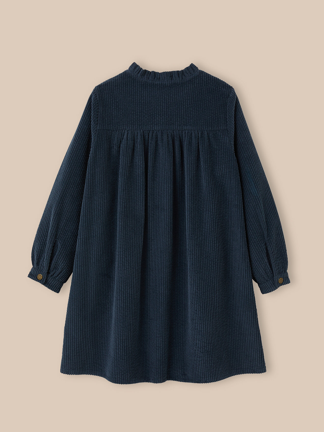 Embossed Velvet Shirt Dress CYRILLUS Blue