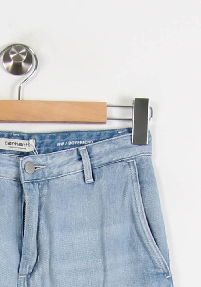 Cropped slim jeans with studs CARHARTT - SECONDE MAIN Blue