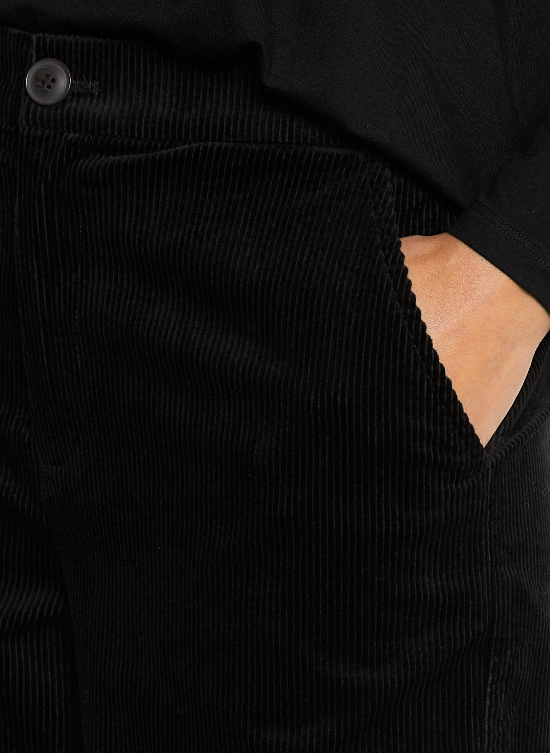 Pantalon large en coton mélangé NICE THINGS Noir