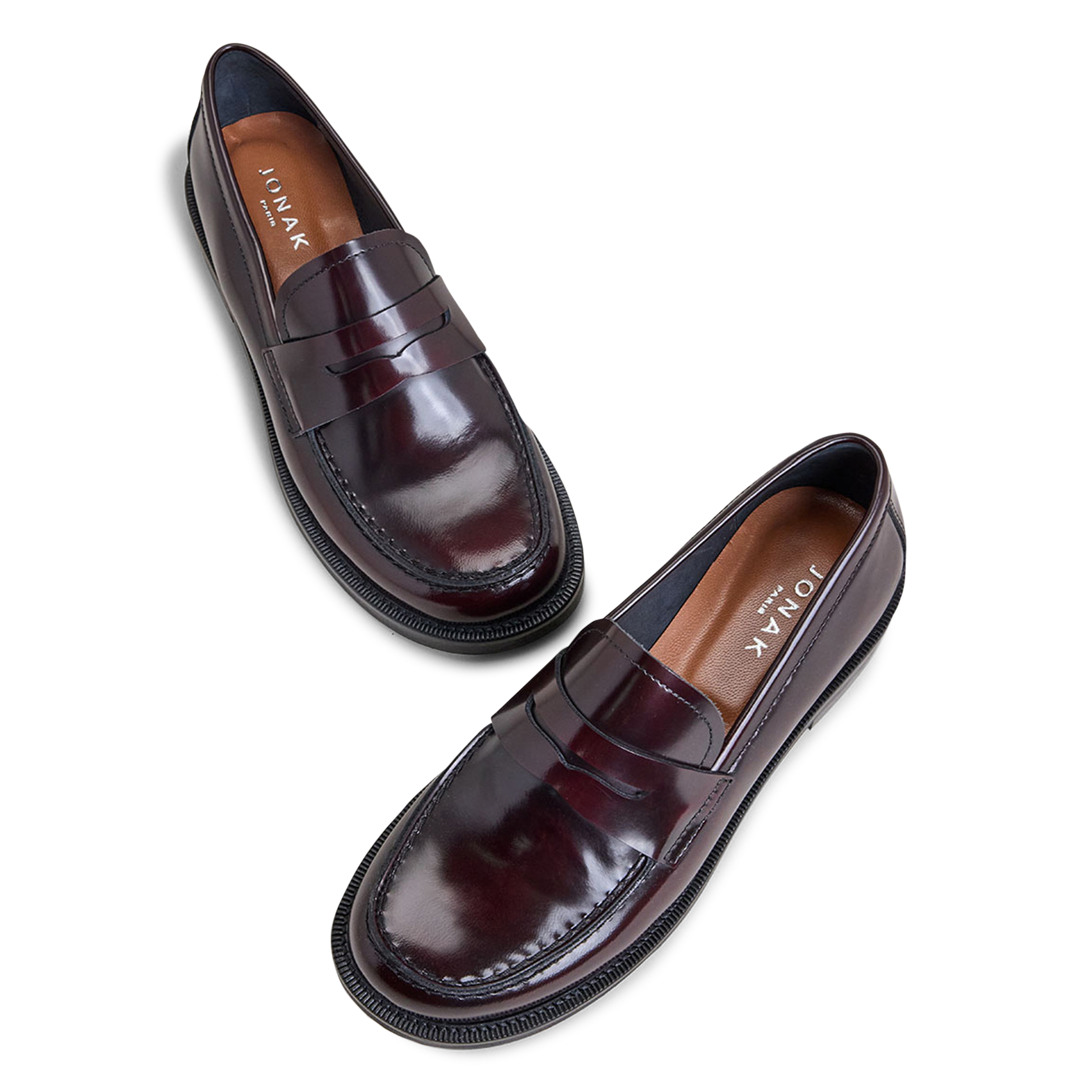 Mocassins en cuir JONAK Rouge