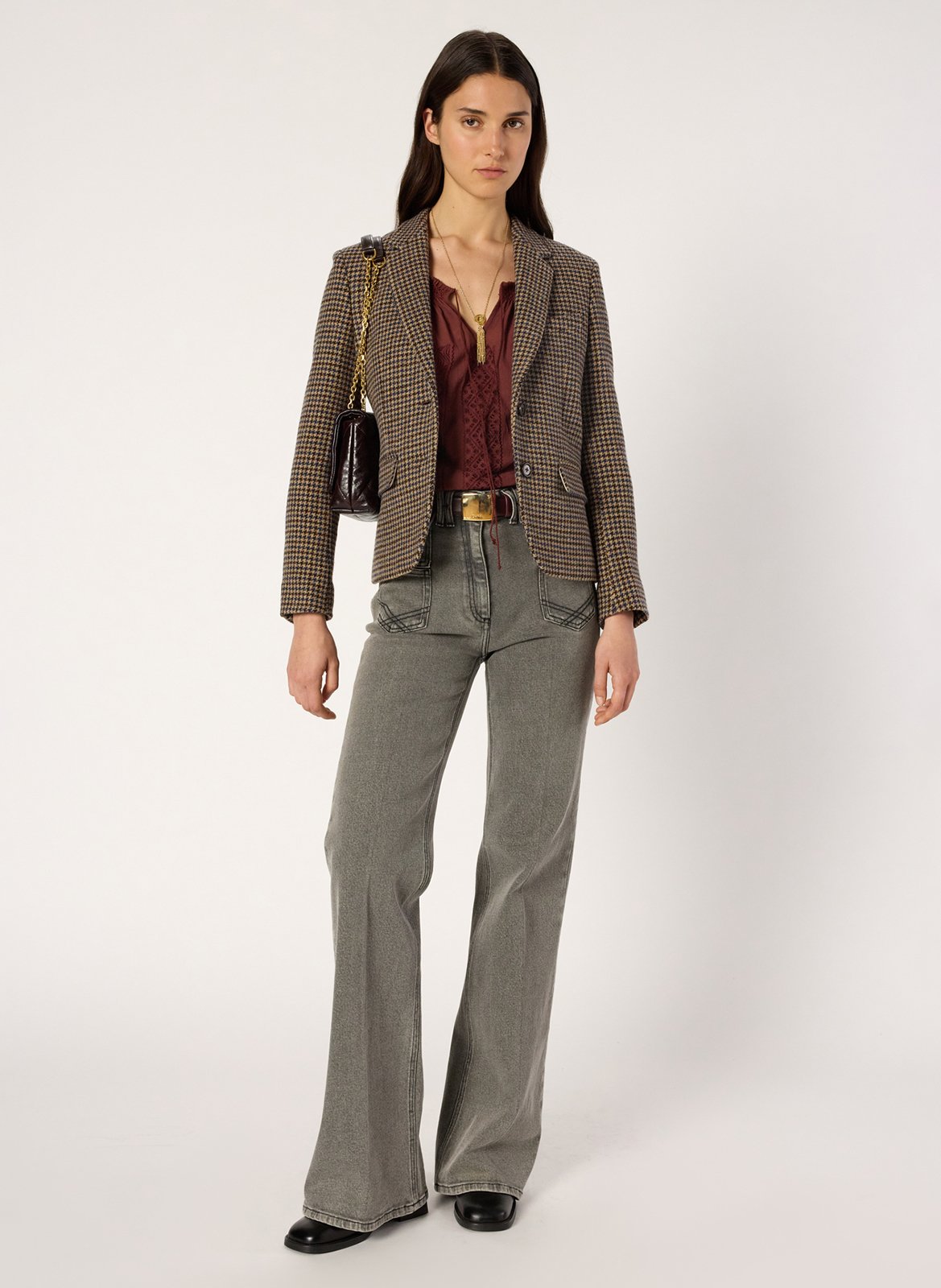 Veste de tailleur ajustée en laine  GERARD DAREL Beige