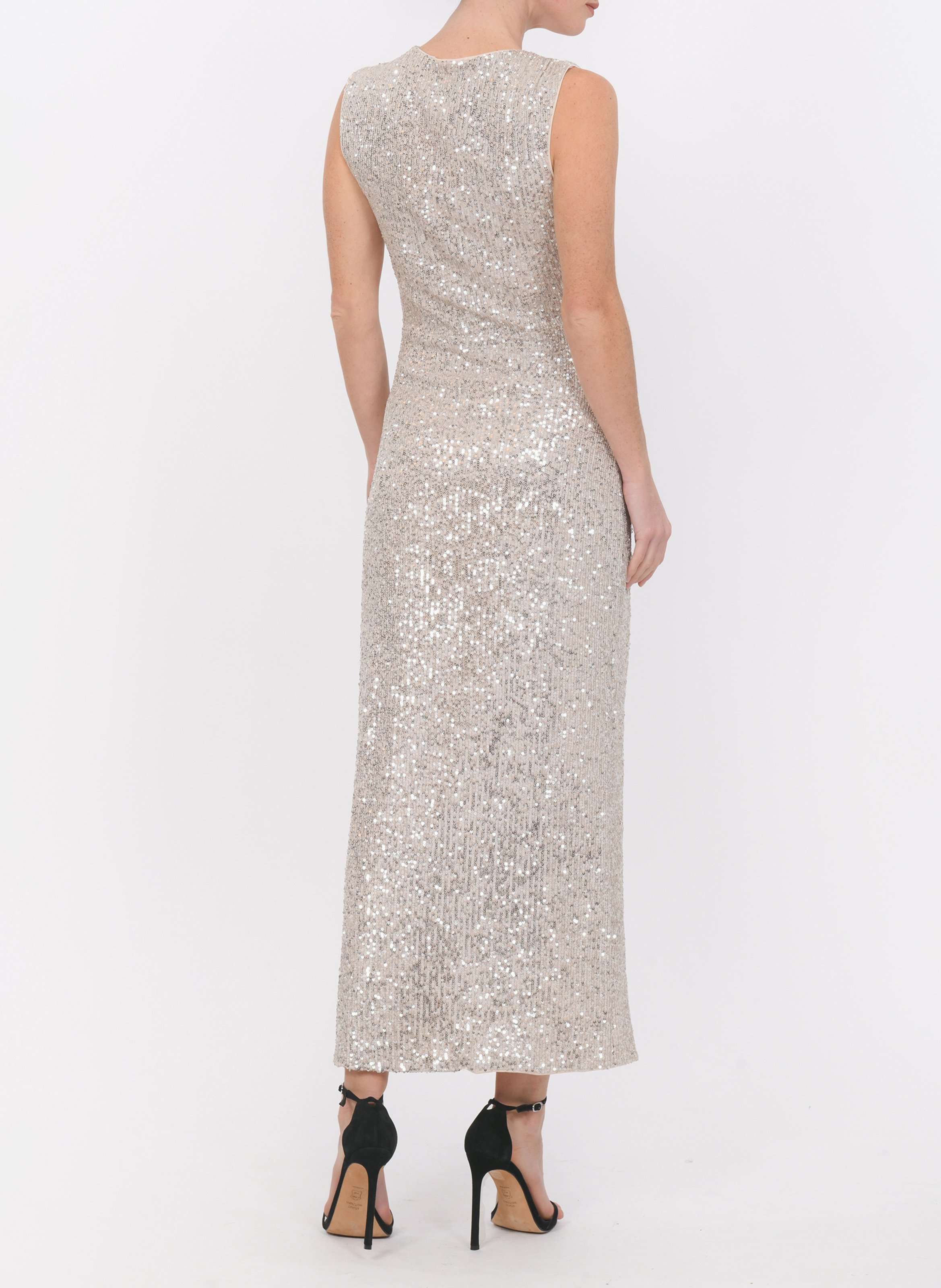 Sequin collared long dress KOOKAI Silver