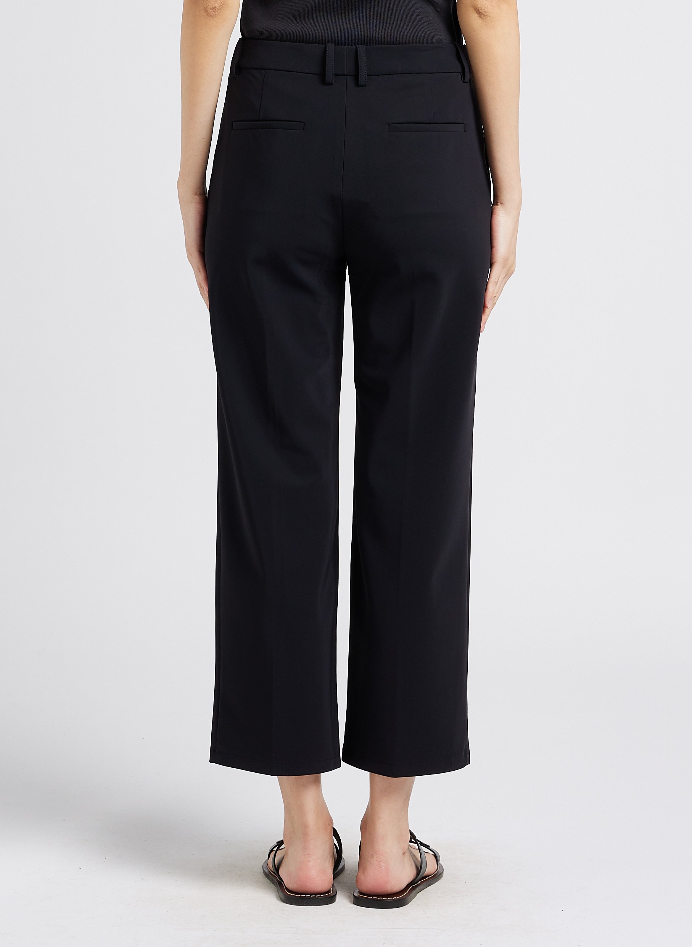 Gerade geschnittene Hose Schwarz