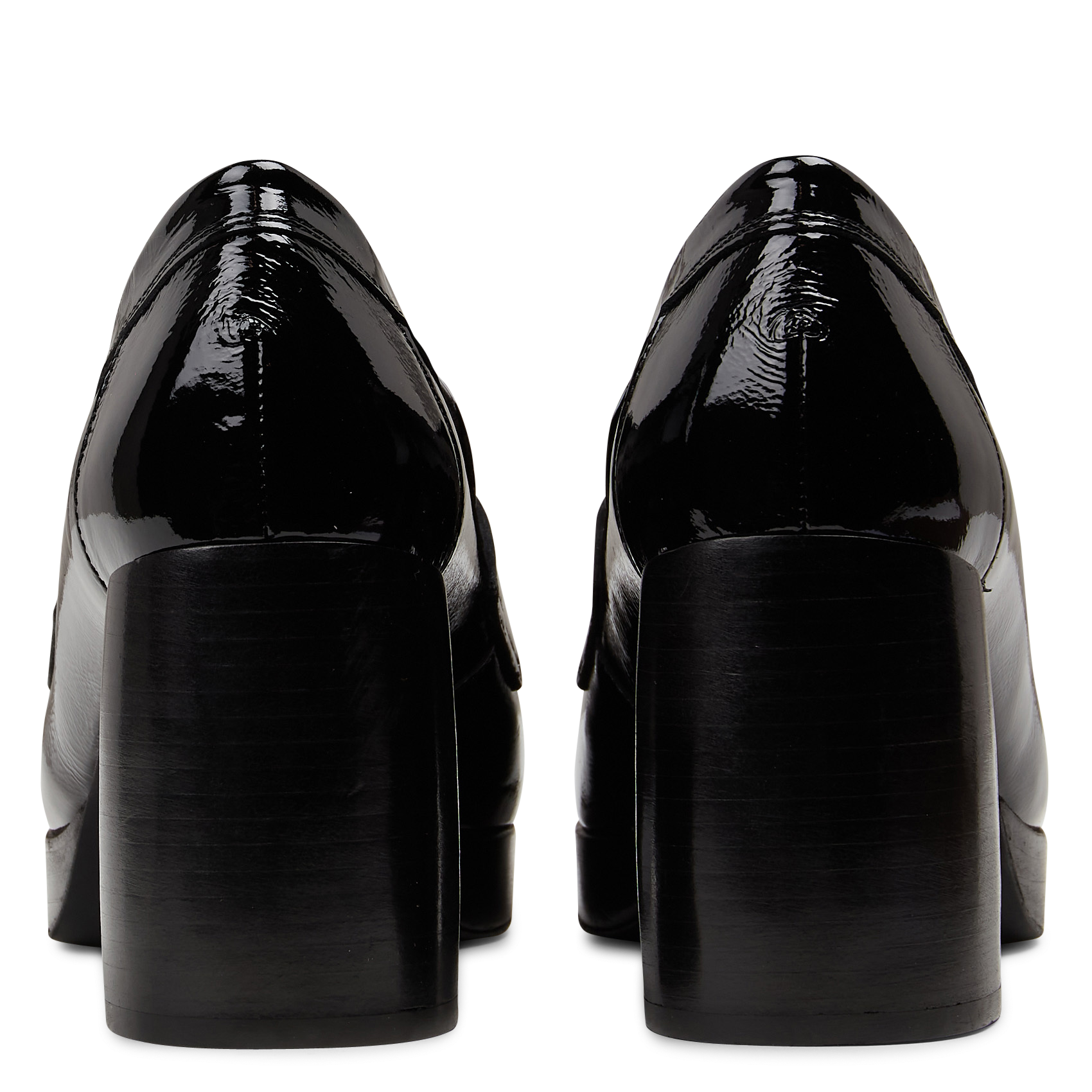 Mocassins en cuir verni MAISON 123 Noir