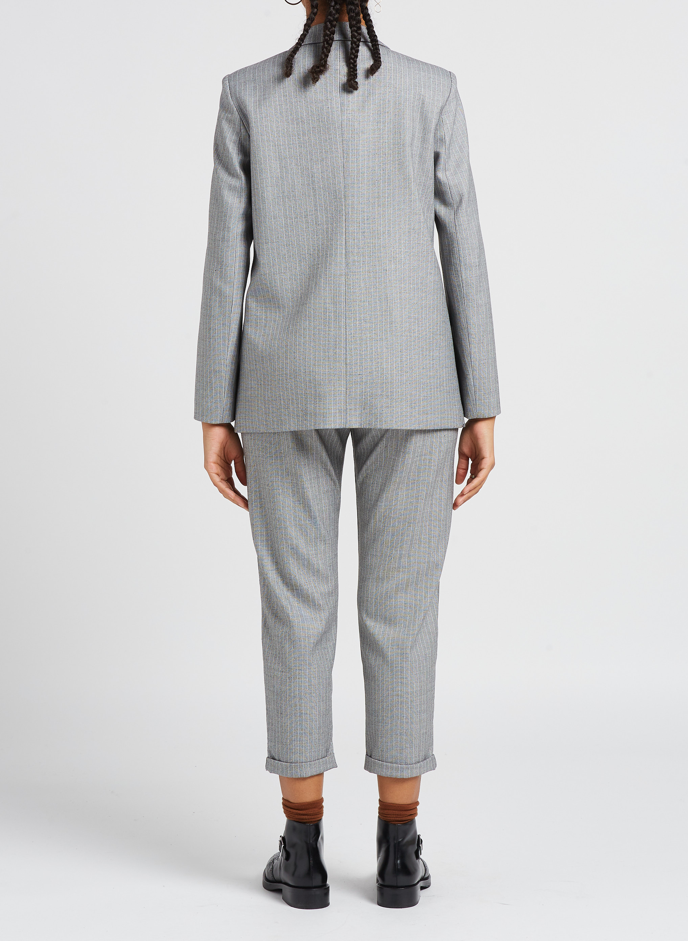 Gerade geschnittene Taillenhose mit Streifen IMPERIAL Schwarz