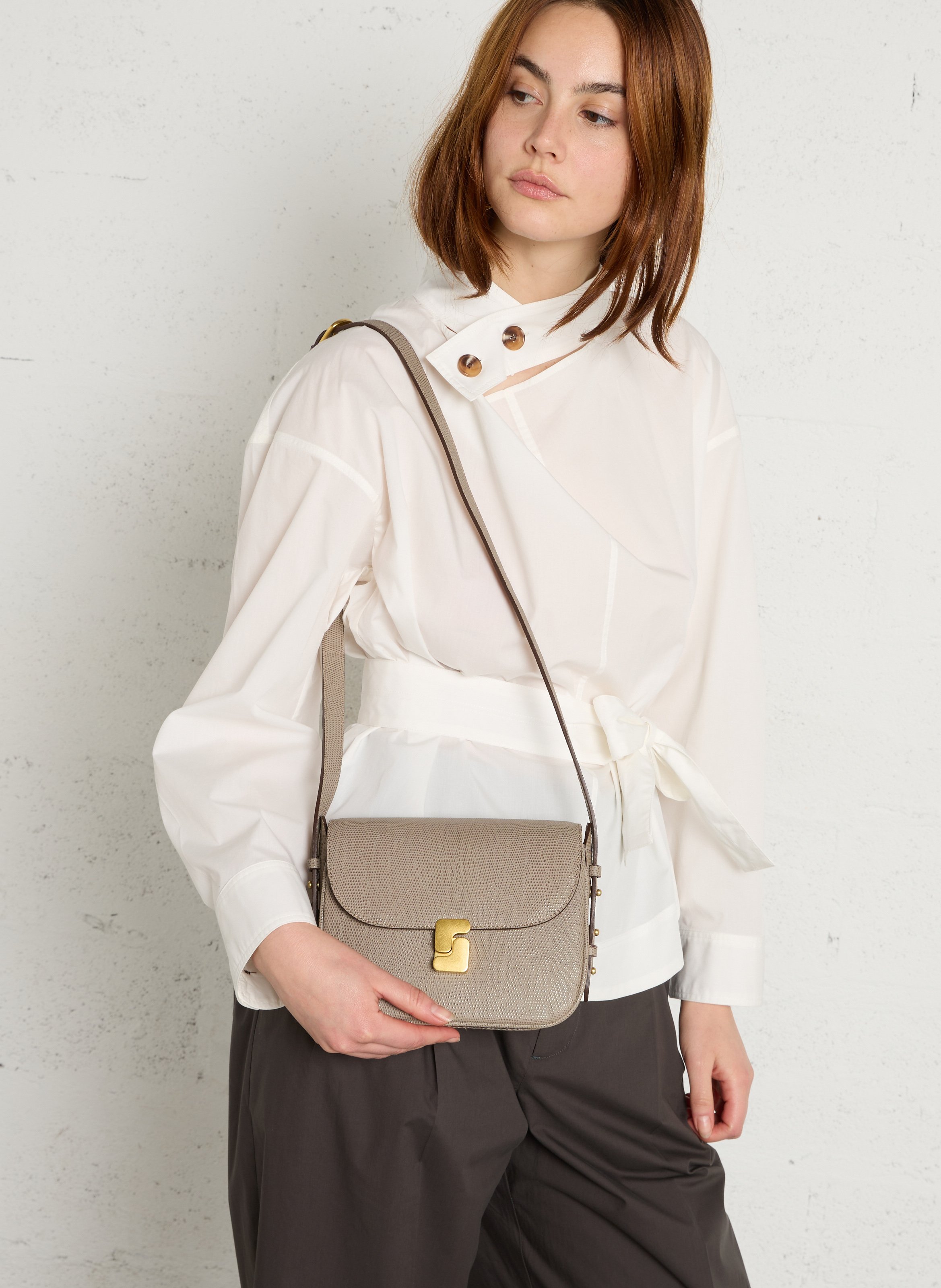 Brieftasche aus Leder SOEUR Grau