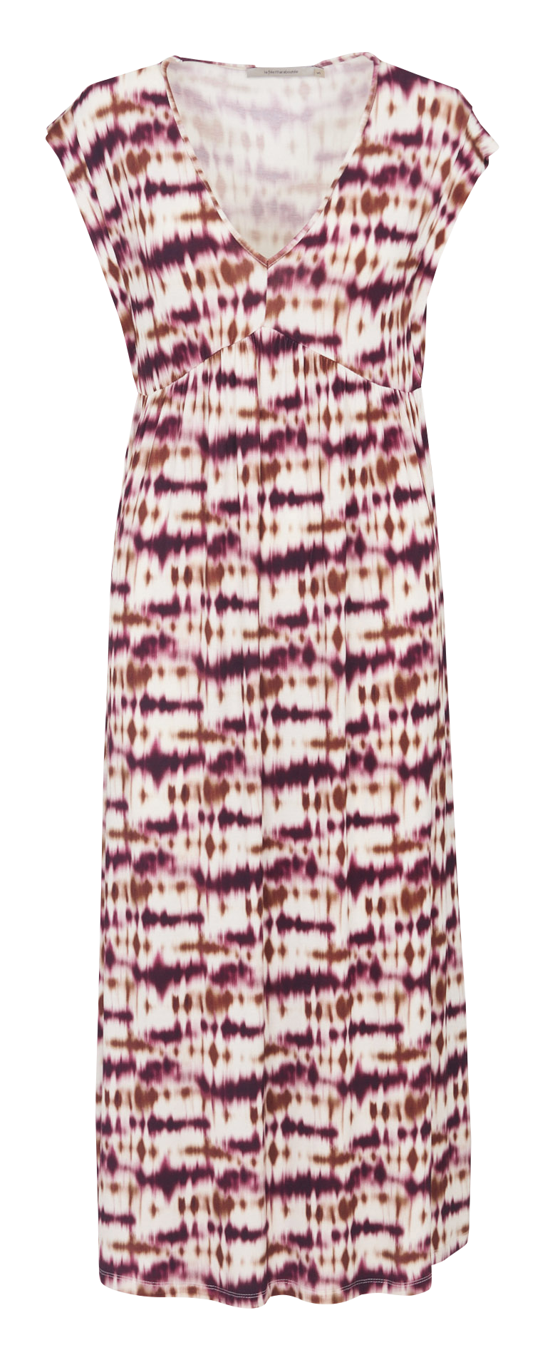 Robe midi col V imprimé tie & dye  LA FEE MARABOUTEE Multicolore