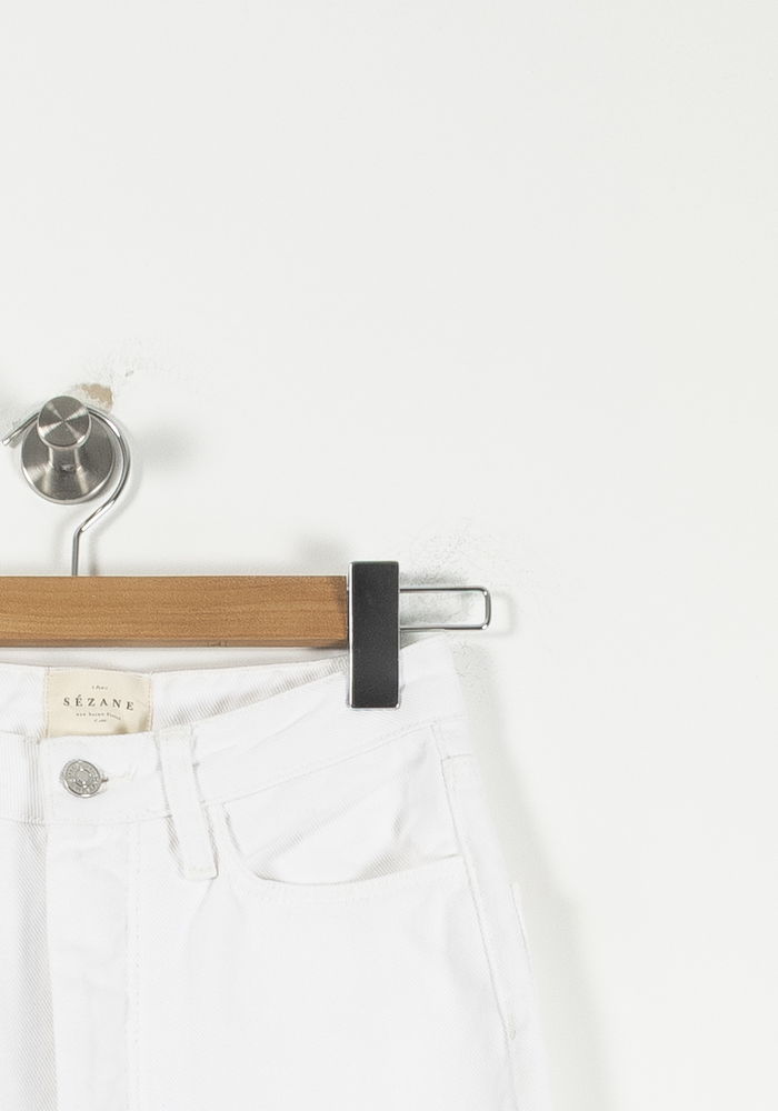 Cropped slim jeans with studs SEZANE - Seconde main White