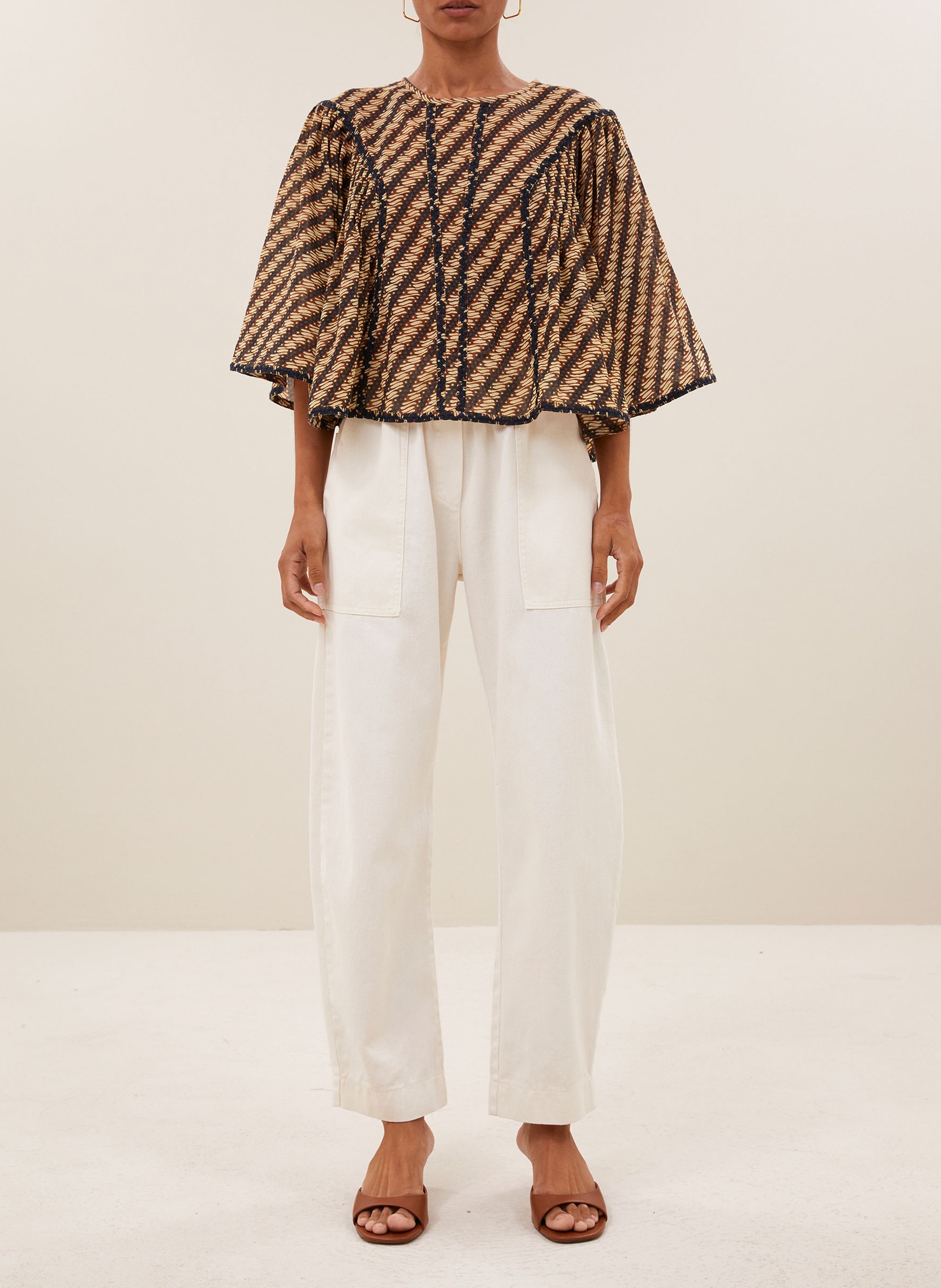 Blouse col rond en coton BY BAR Multicolore