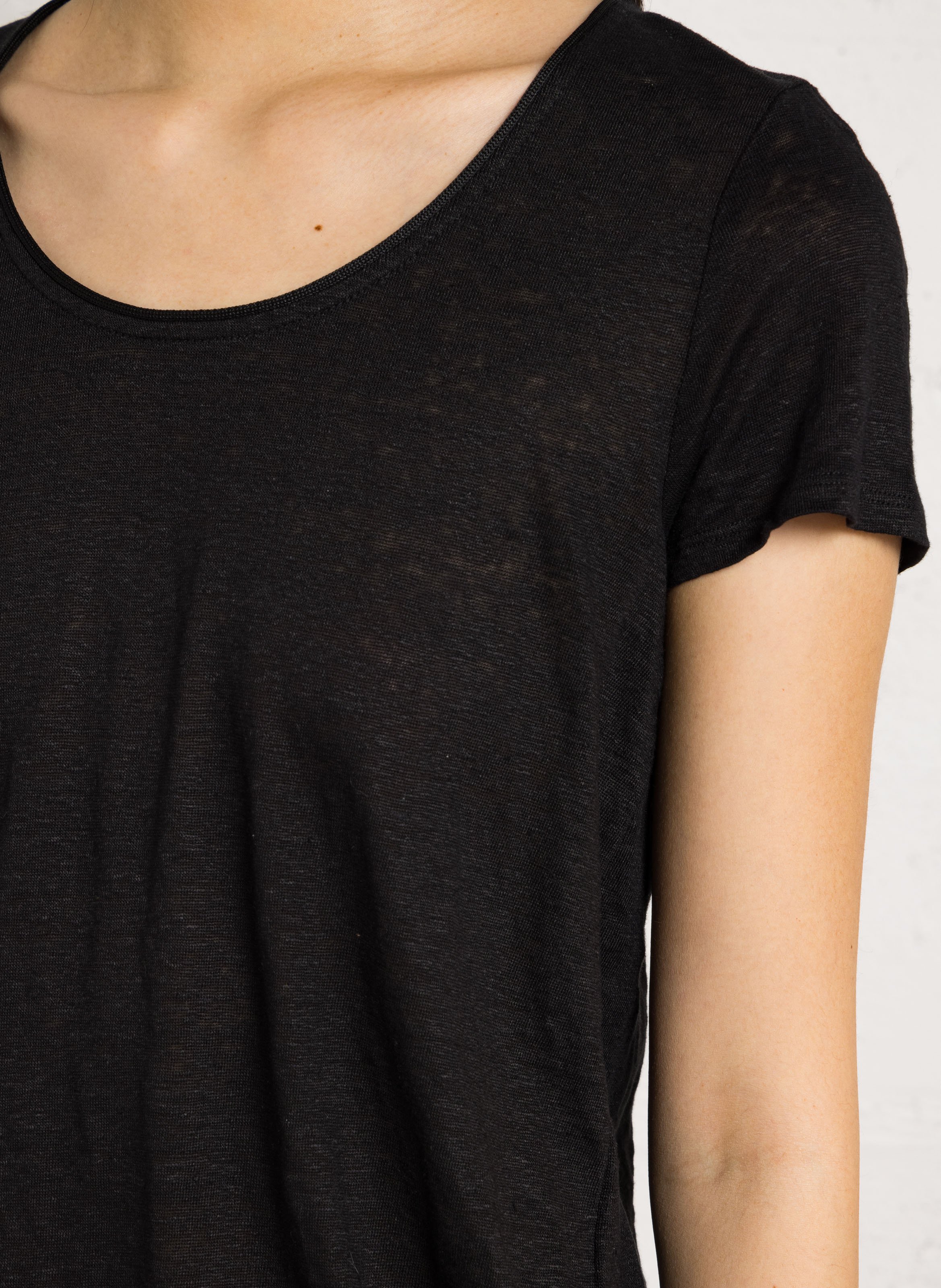 Linen T-shirt SUD EXPRESS Black