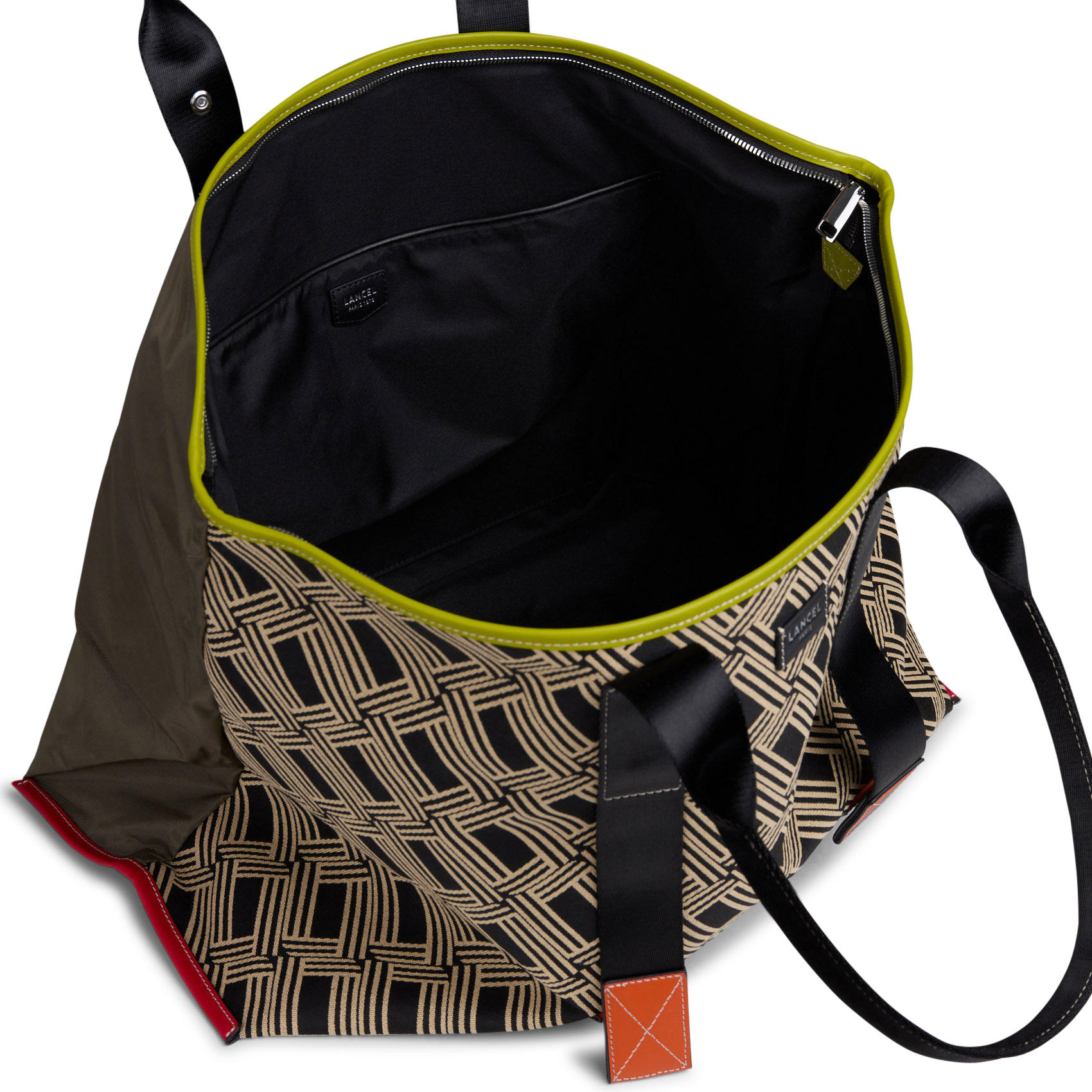 Cabas zippé LANCEL Multicolore