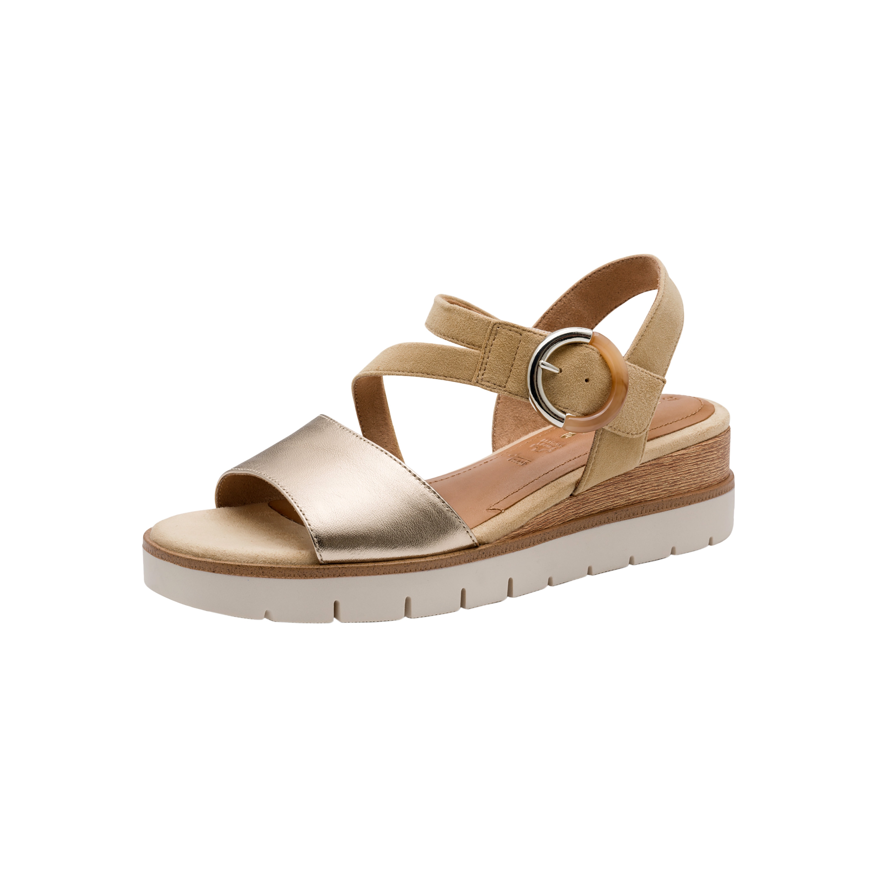 Wedge leather sandals TAMARIS Multicolored