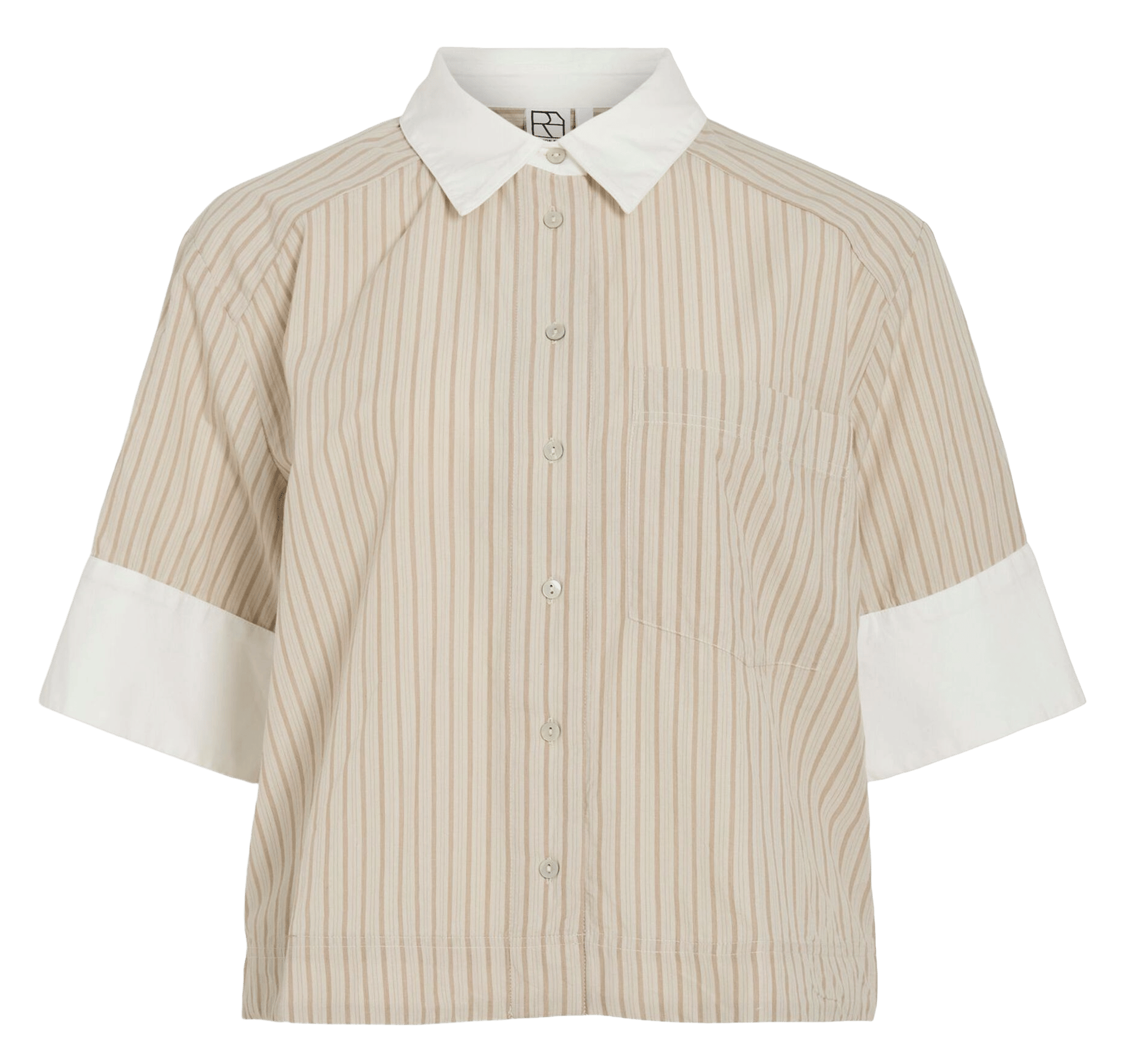 Baumwoll-Bluse ROUGE EDIT Beige