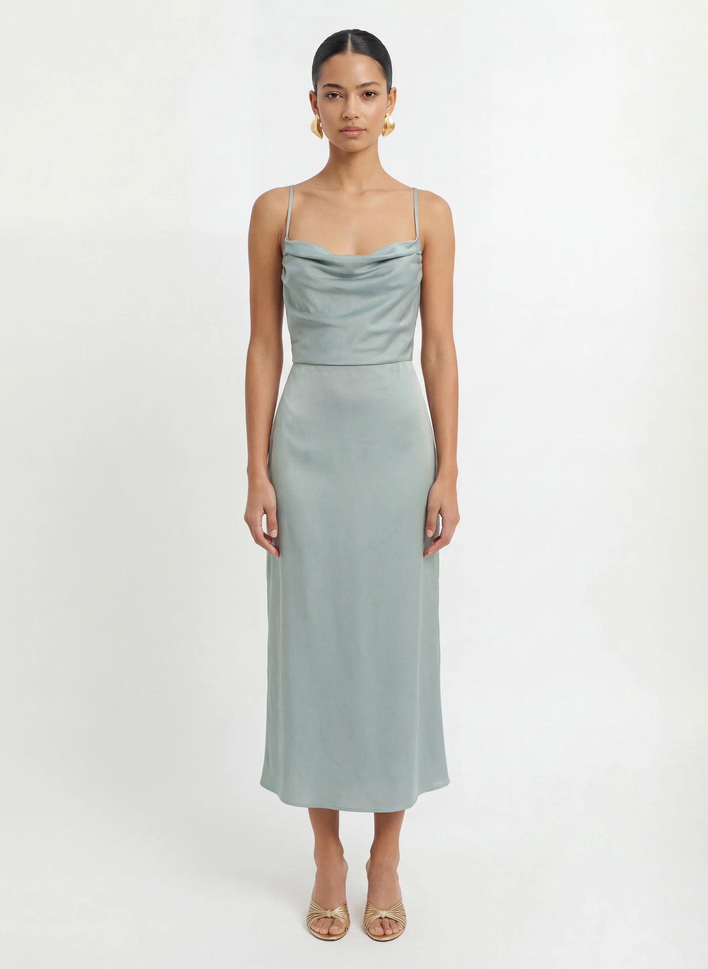 Robe longue encolure benitier  KOOKAI Vert