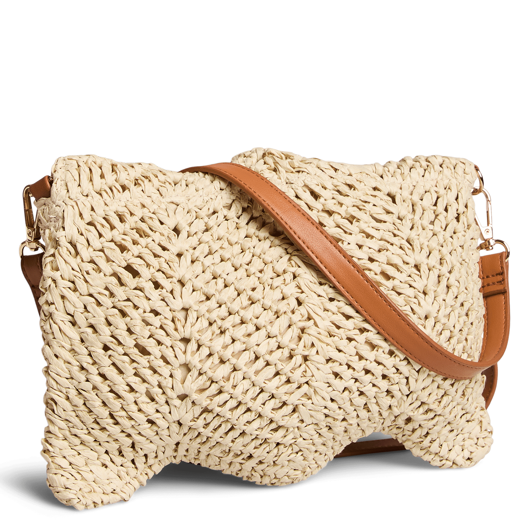 Sac porté épaule en paille PIECES Vert