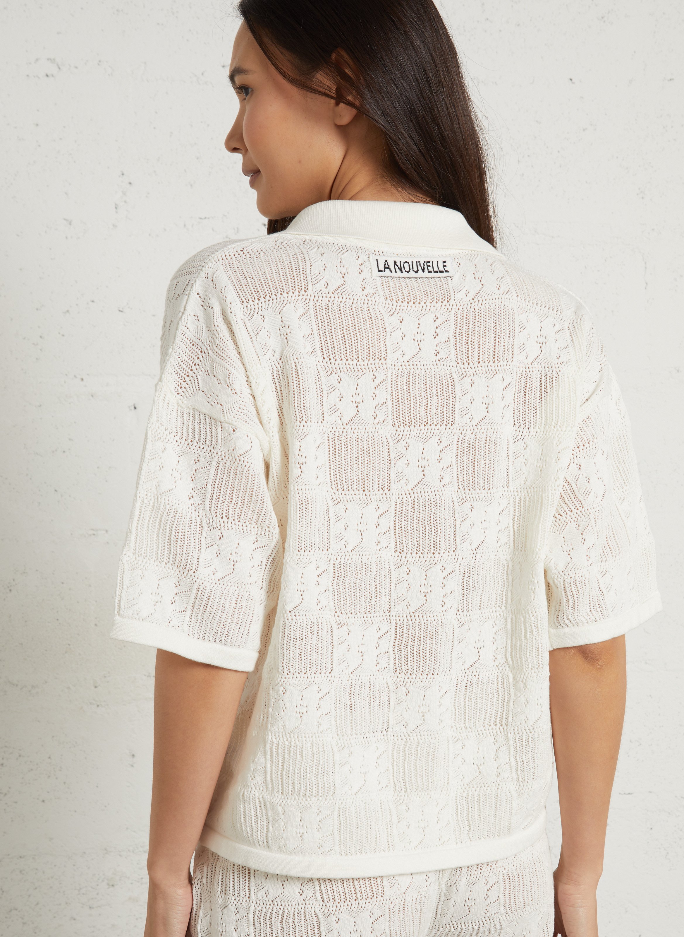 Blazer top van katoen LA NOUVELLE Wit