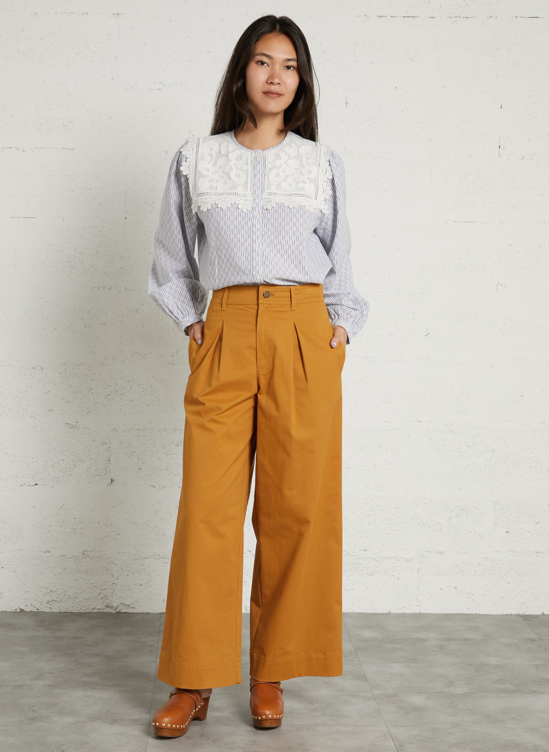 Round-neck cotton shirt LOUISE MISHA Multicolored