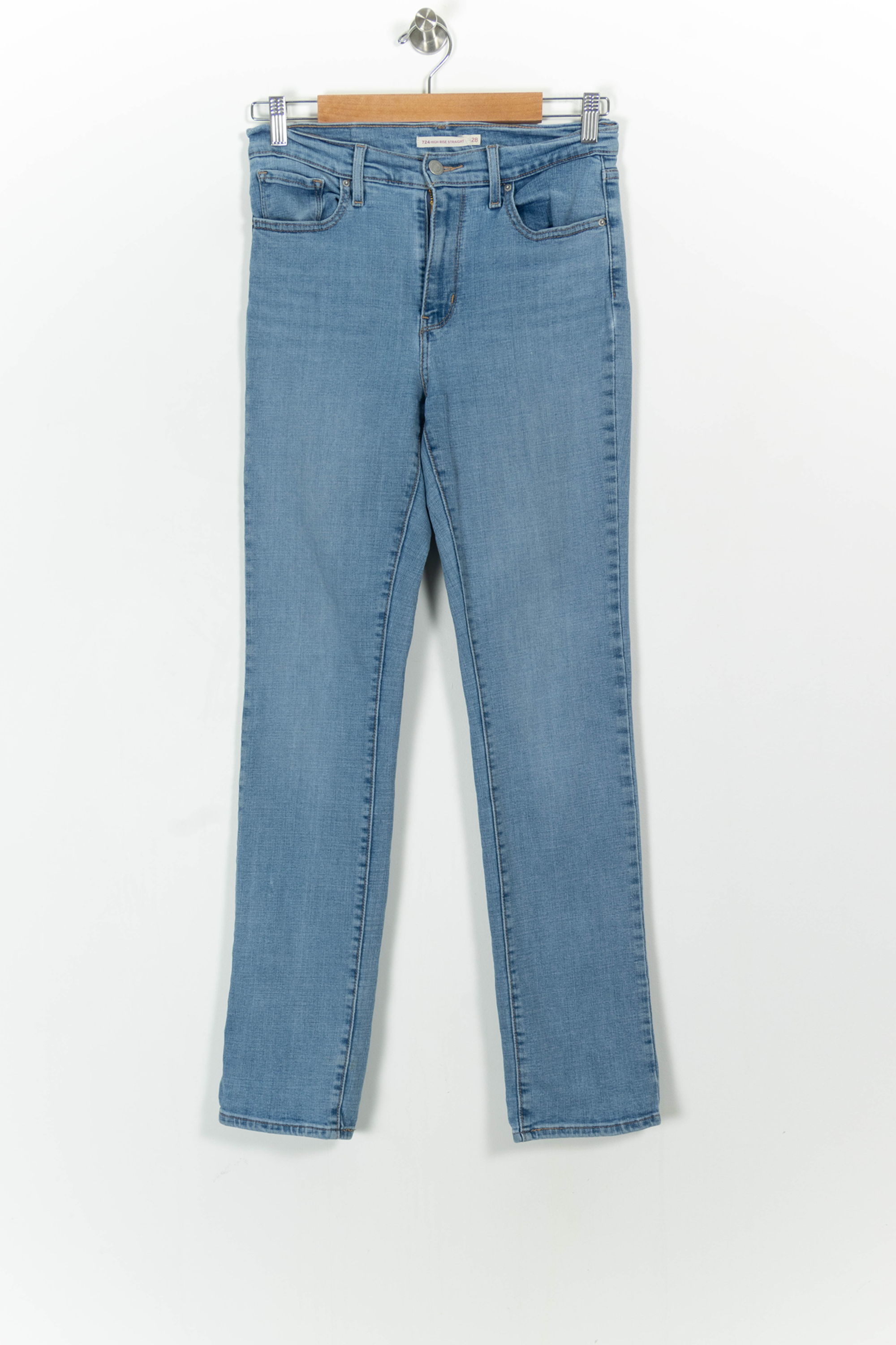 Cropped slim jeans with studs LEVI'S - Seconde main Blue
