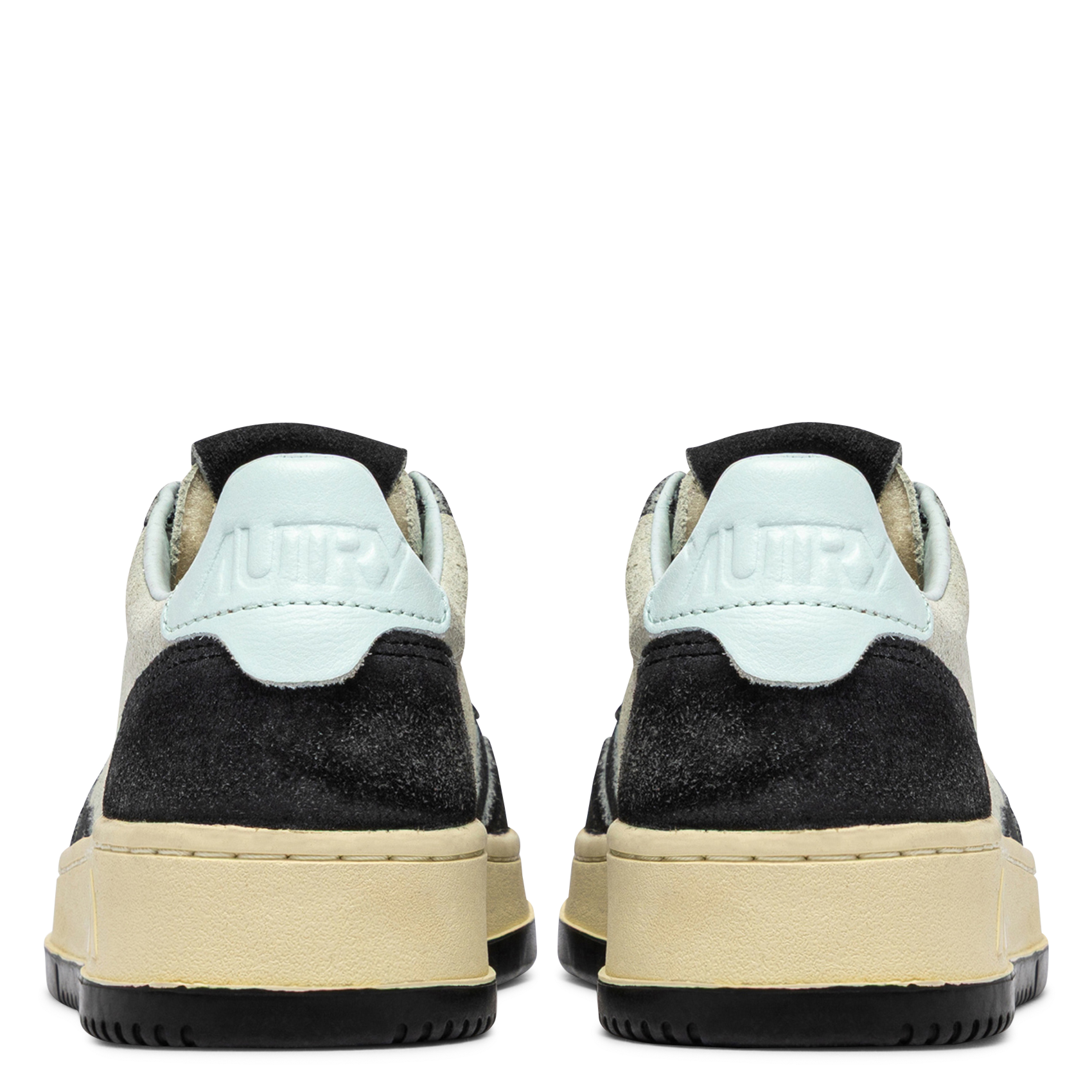 Niedrige Sneaker aus Leder-Mix AUTRY Silber