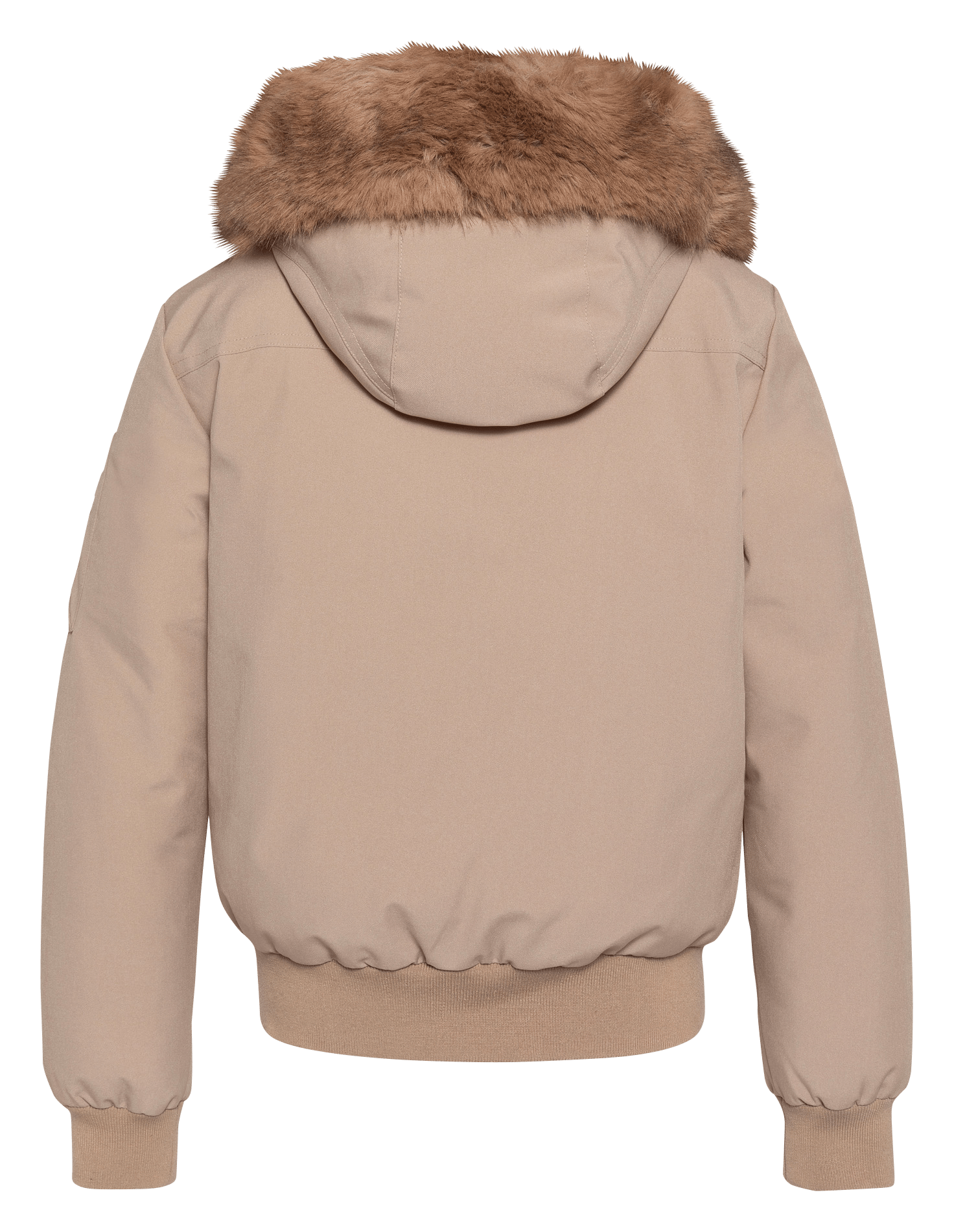 Blouson court col montant à capuche SCHOTT Beige