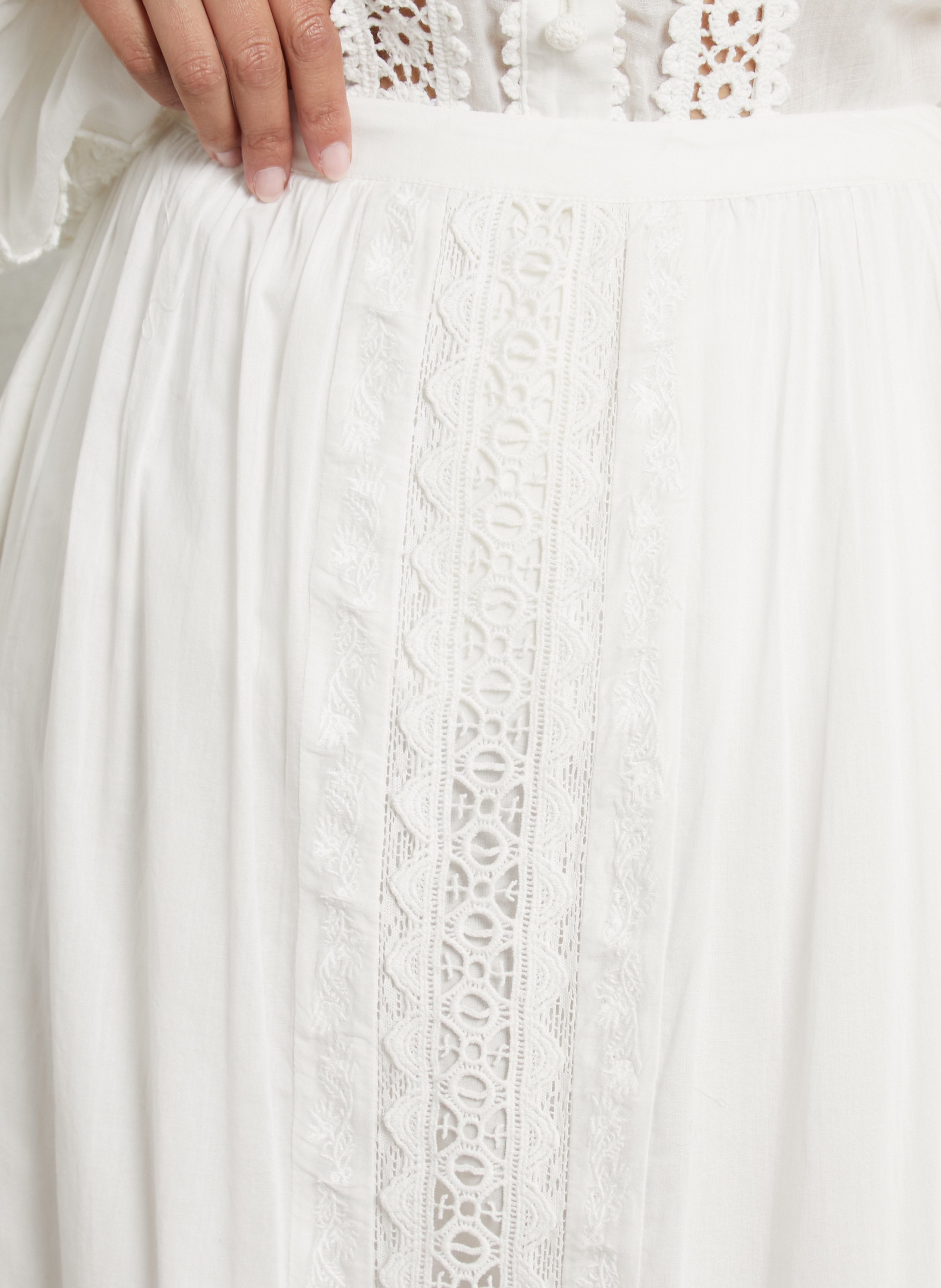 Jupe évasée longue en coton bio LOUISE MISHA Beige