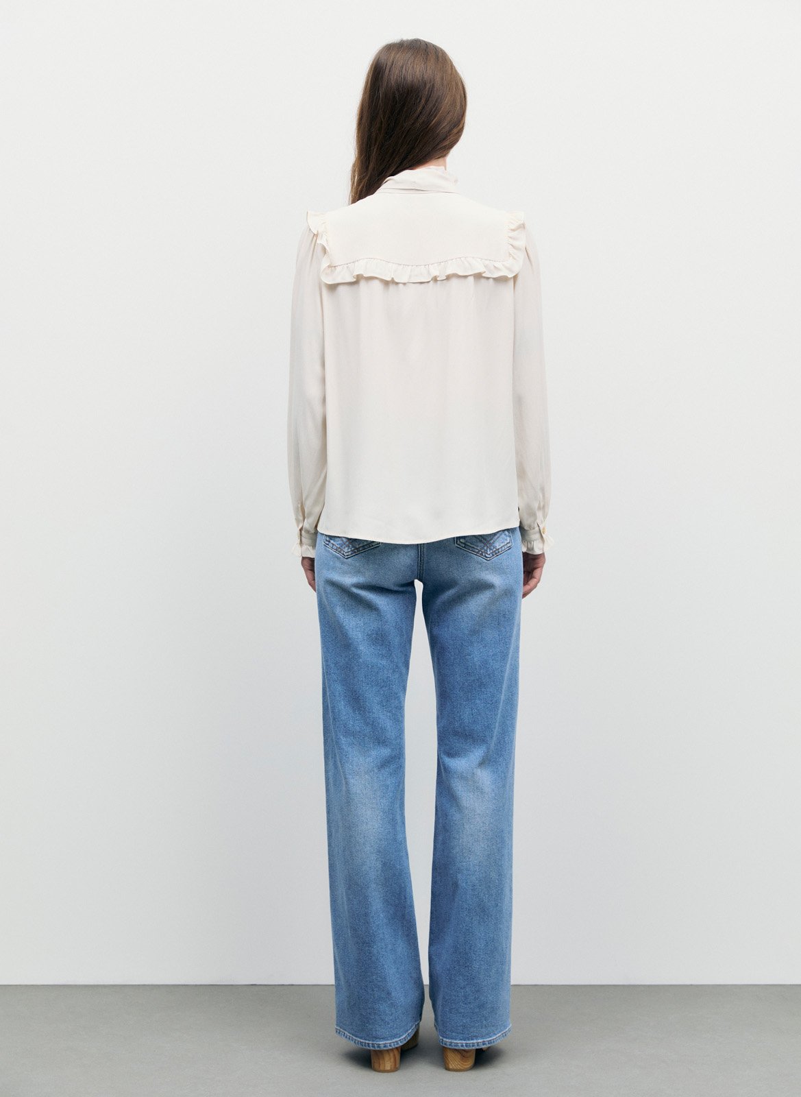 Fließendes Hemd mit kleinen Volants GERARD DAREL Beige