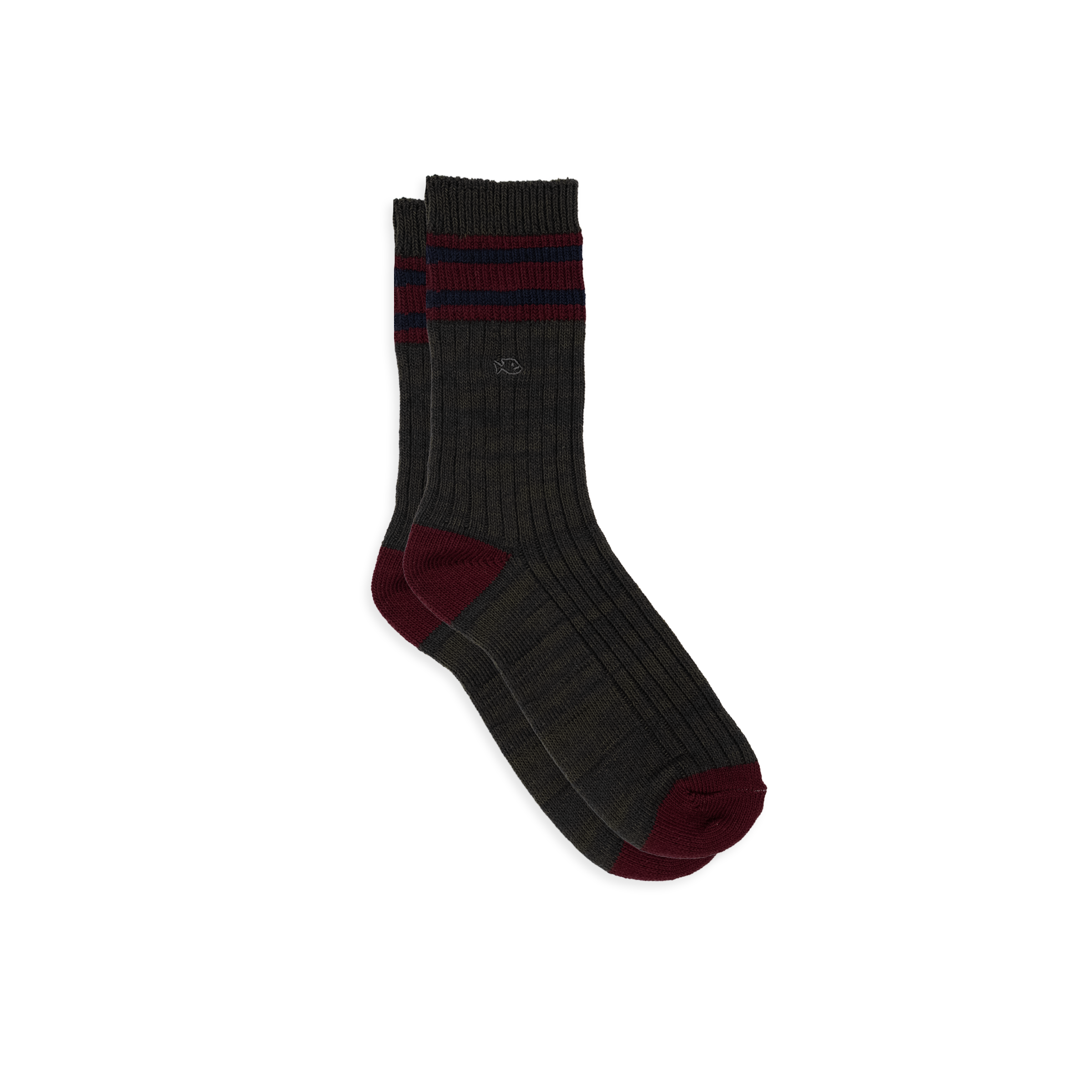 Thick cotton club socks CORNELL Vert foncé