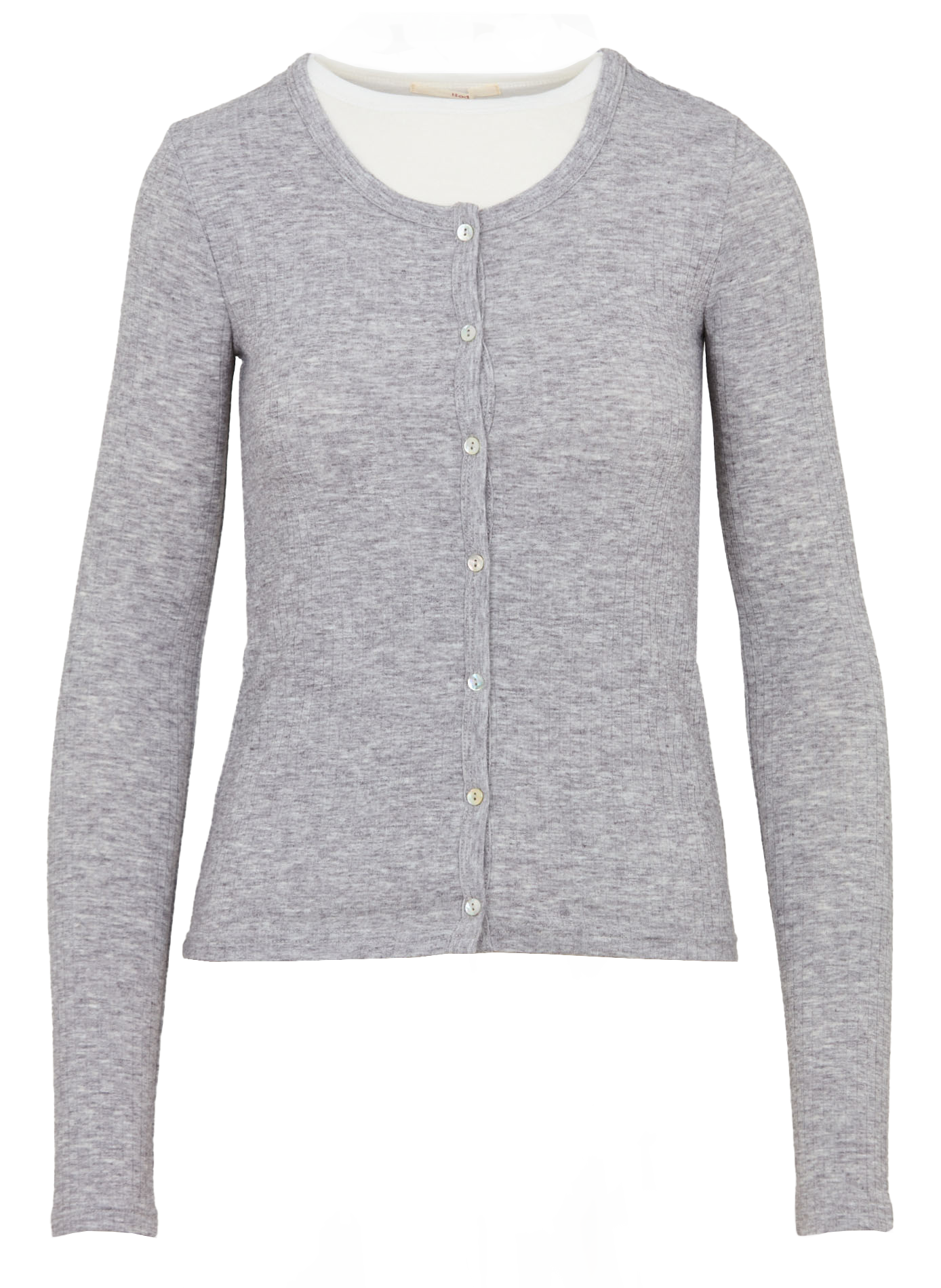 Gilet double encolure à manches longues HOD PARIS Gris