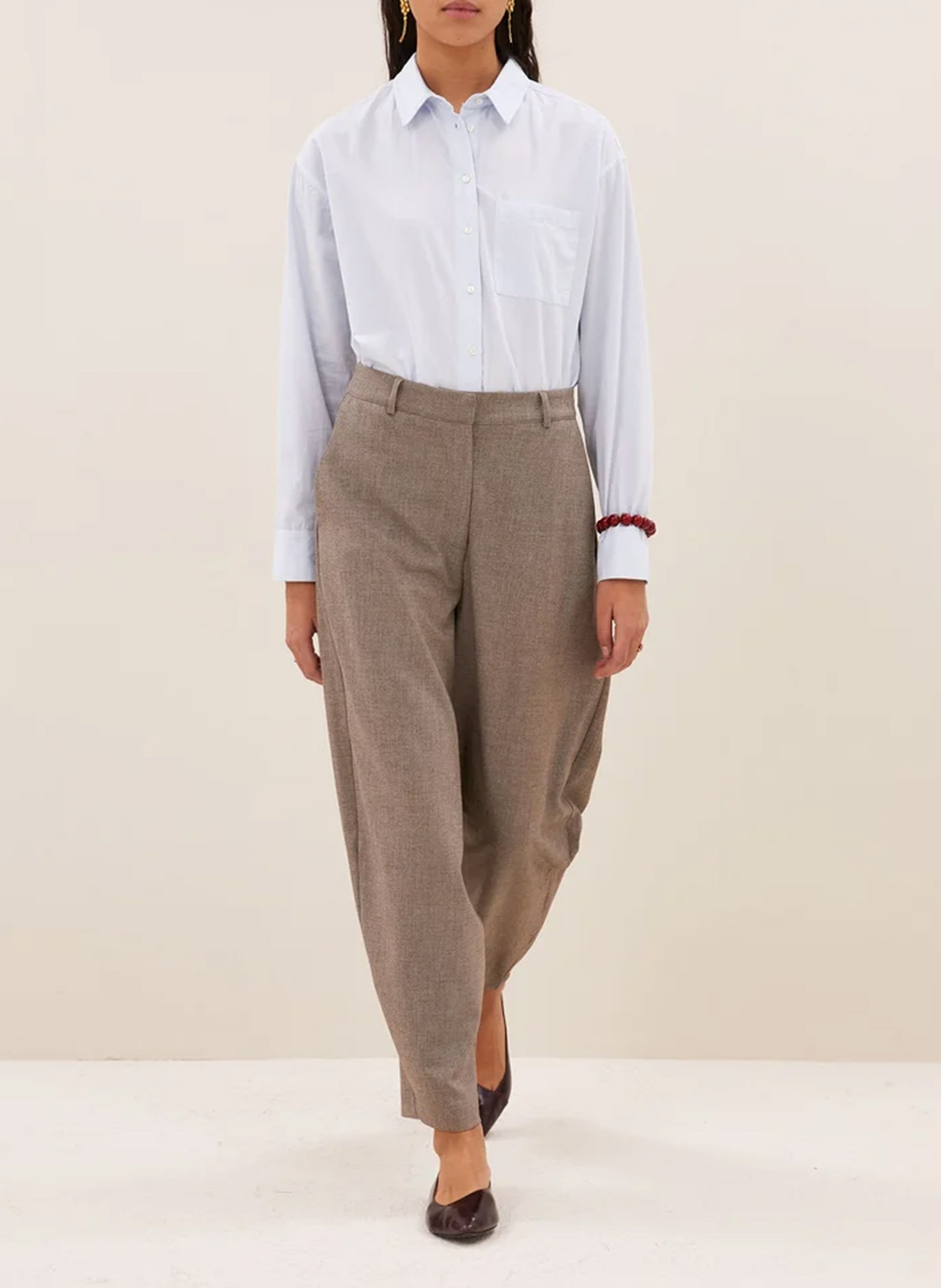Pantalon ballon uni  BY BAR Marron