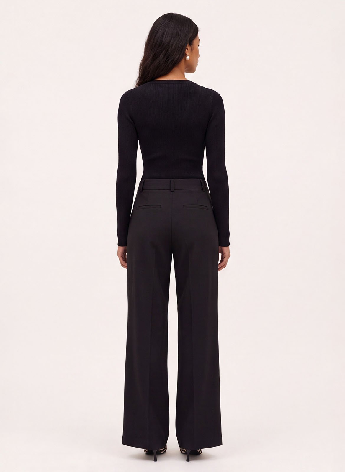 Weit und gerade geschnittene Hose KOOKAI Schwarz
