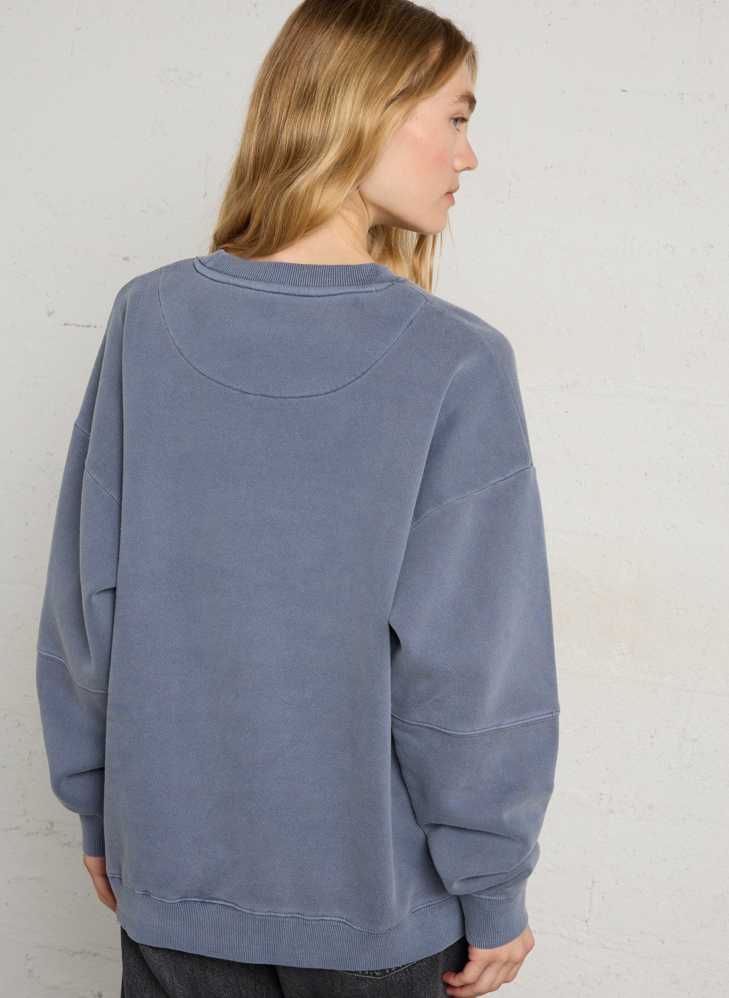 Sweat col rond ample en coton mélangé NEWTONE Orange